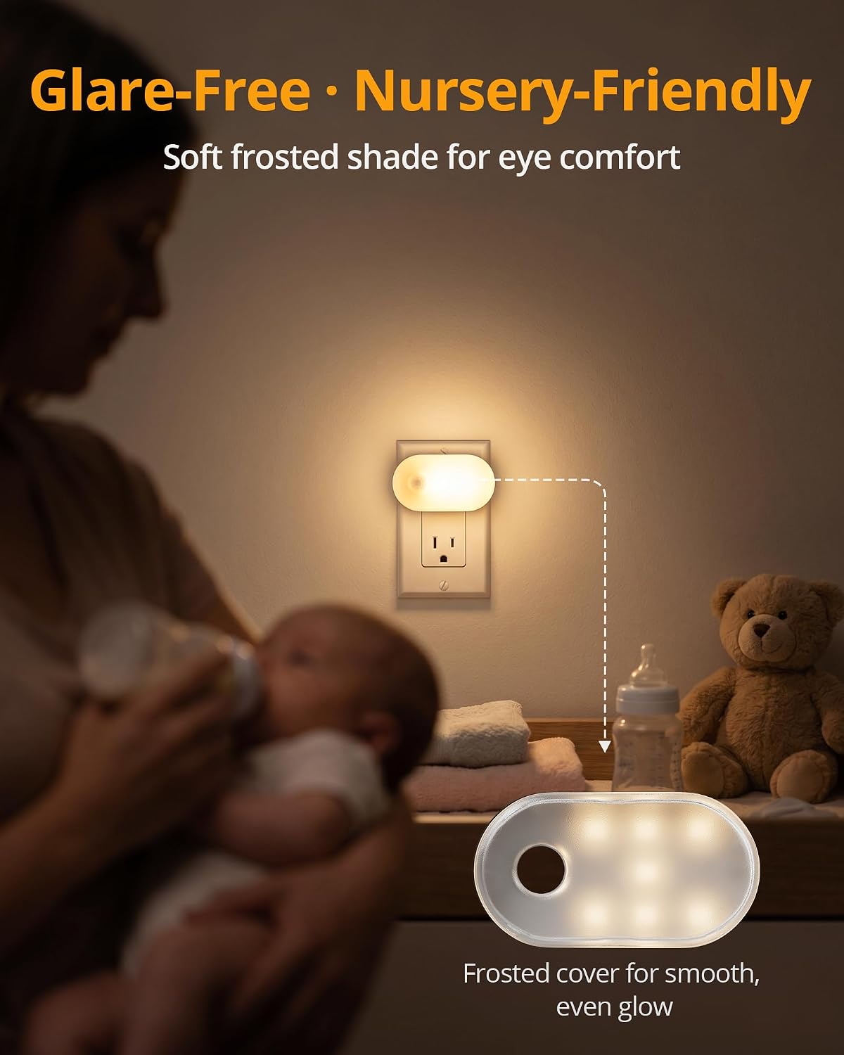Lyridz 120 Lumens Ultra Bright Plug-in Motion Sensor Night Light, 6-Pack