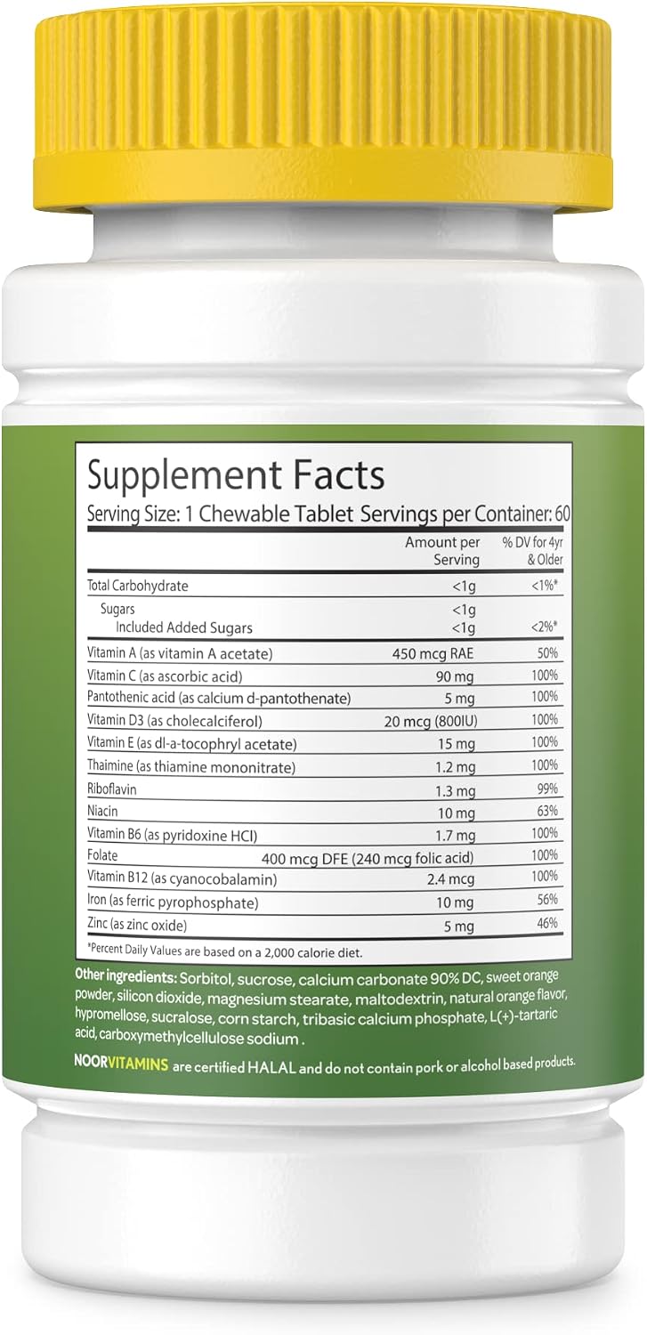 Noor Vitamins Halal Kids Multivitamin Chewable: Essential Vitamins for Immune