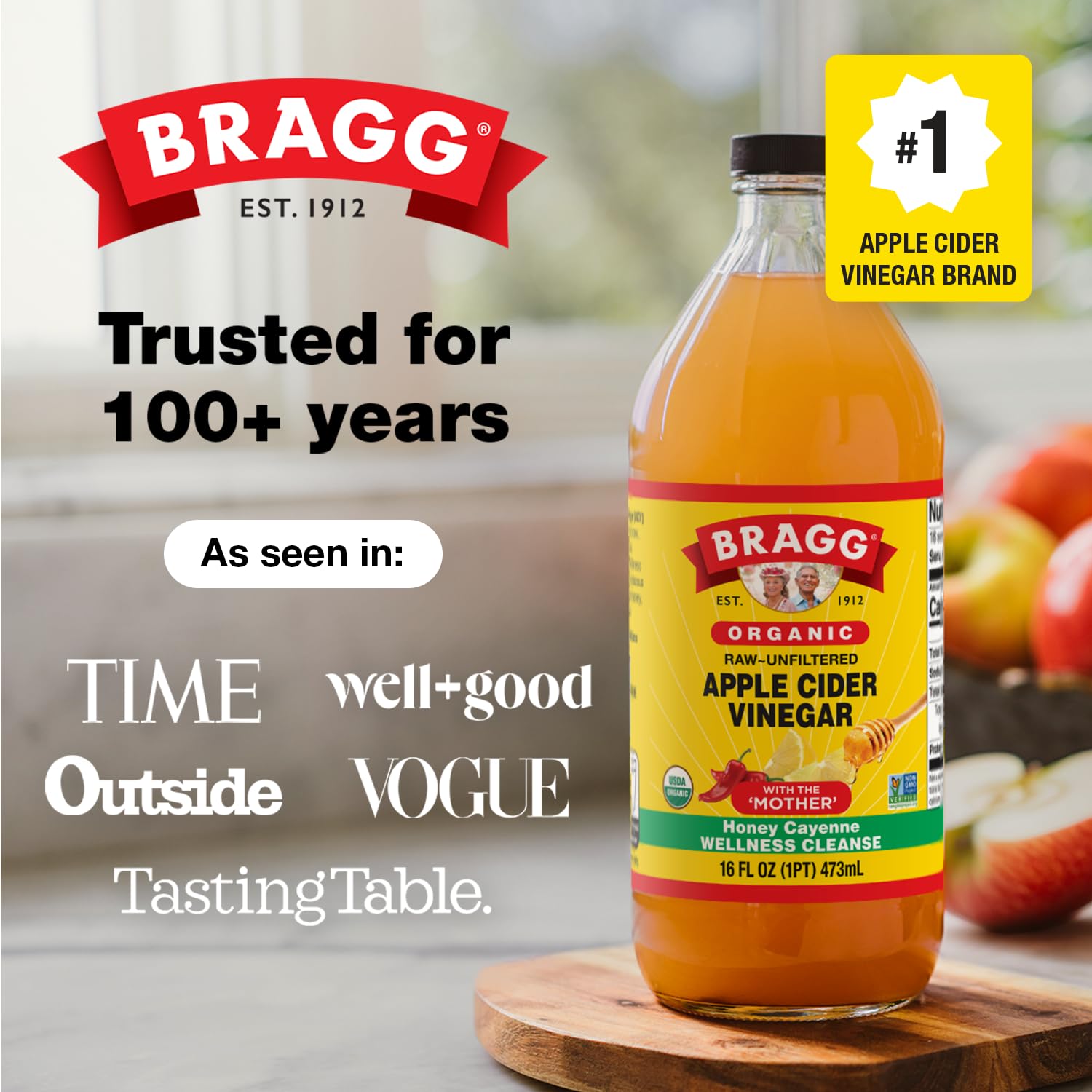 Bragg Organic Apple Cider Vinegar with the Mother - 16 fl oz