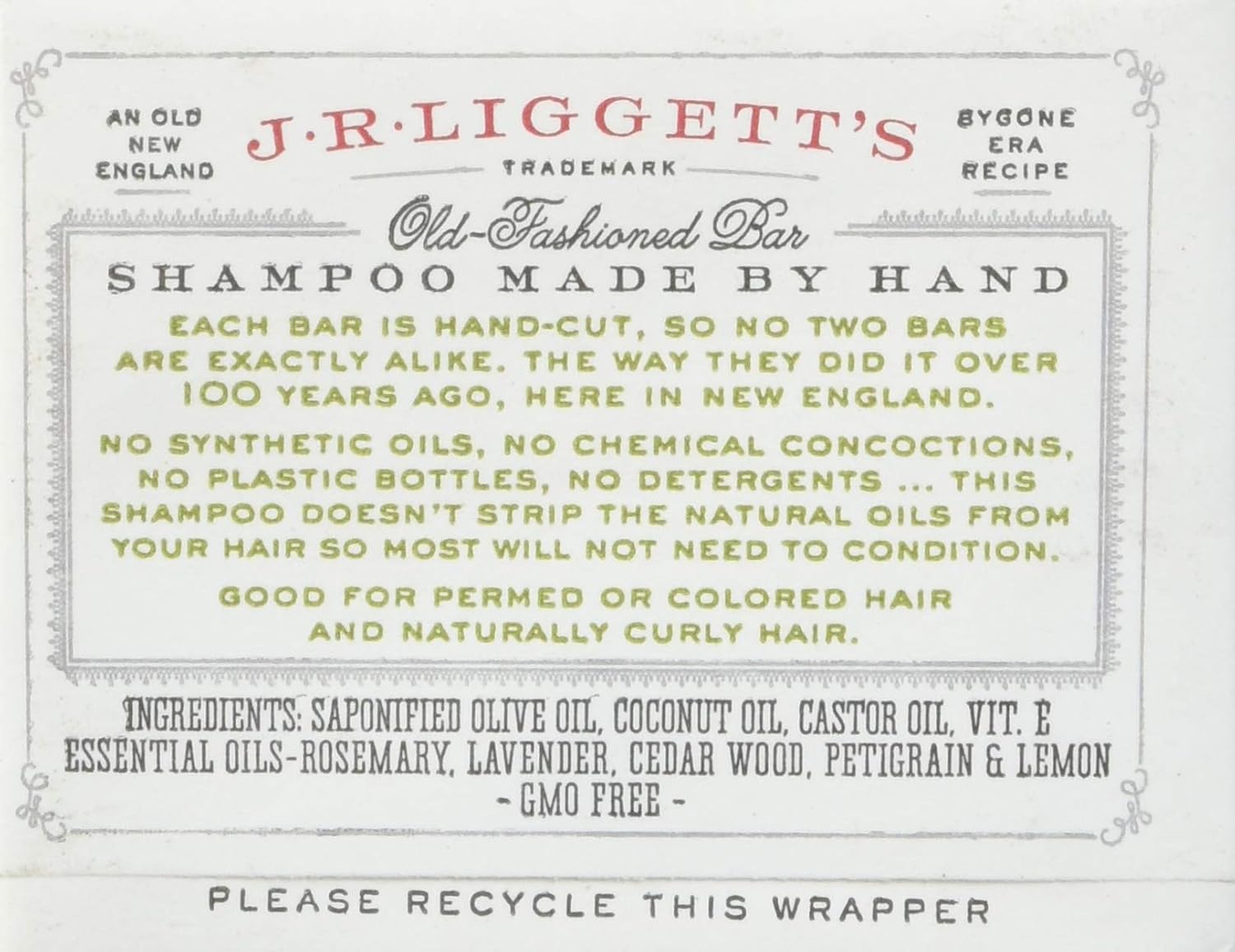 J.R.LIGGETT'S Moisturizing Formula Shampoo Bar Restores Softness 3.5 oz | All-Natural Solid Shampoo Bar Hair Cleanser with Coconut Oil and Aloe Vera, Fragrance-Free, Sulfate-Free