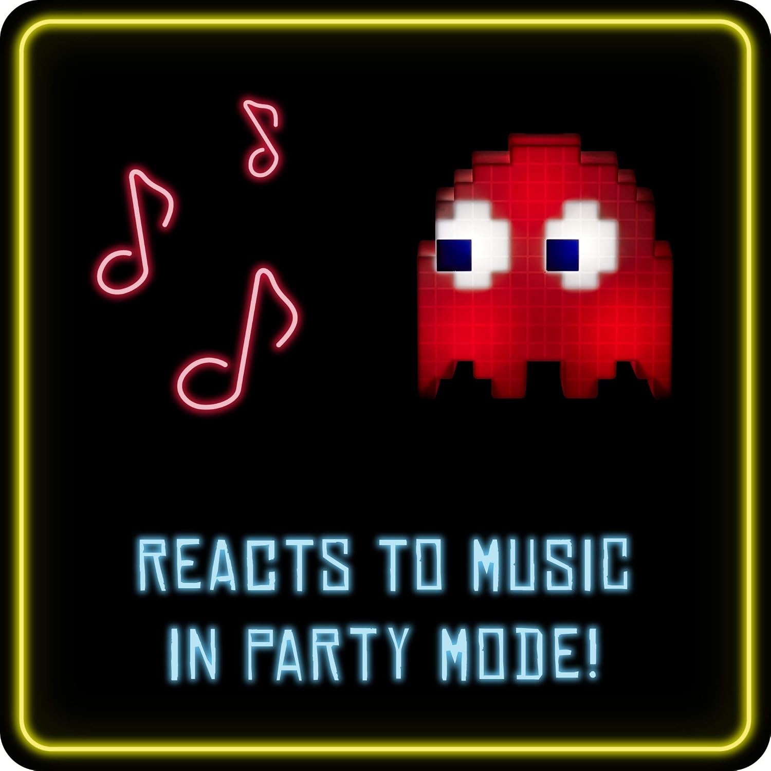 Pac-Man Ghost Light with Color Phasing Modes, Colors Change to Music