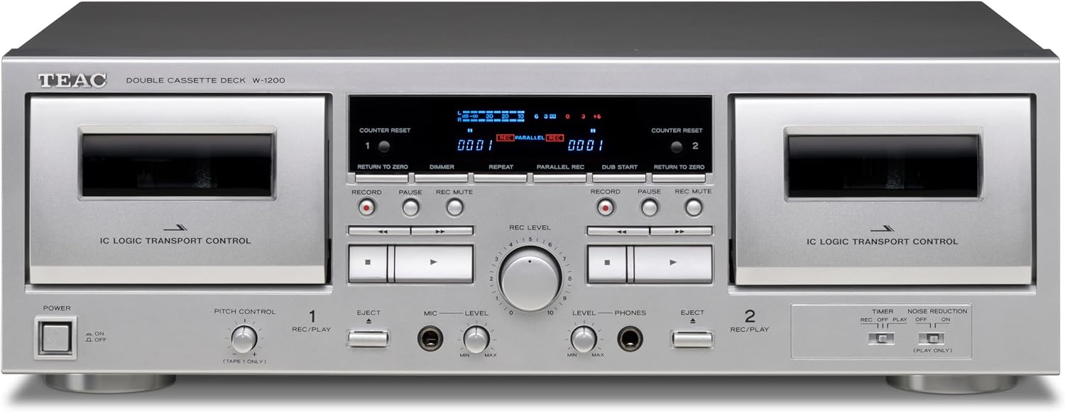 TEAC Double Cassette Deck W-1200 (SILVER)【Japan Domestic genuine products】 【Ships from JAPAN】