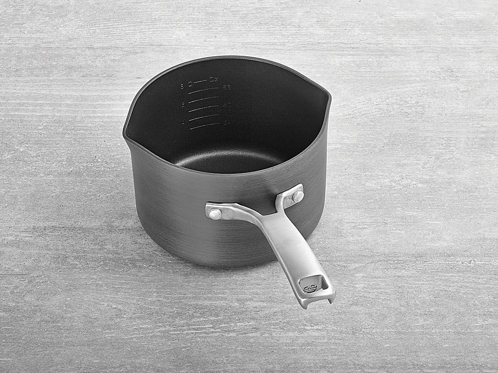 Calphalon 1943333 Classic Nonstick Sauce Pan with Cover, 3.5 quart, Grey