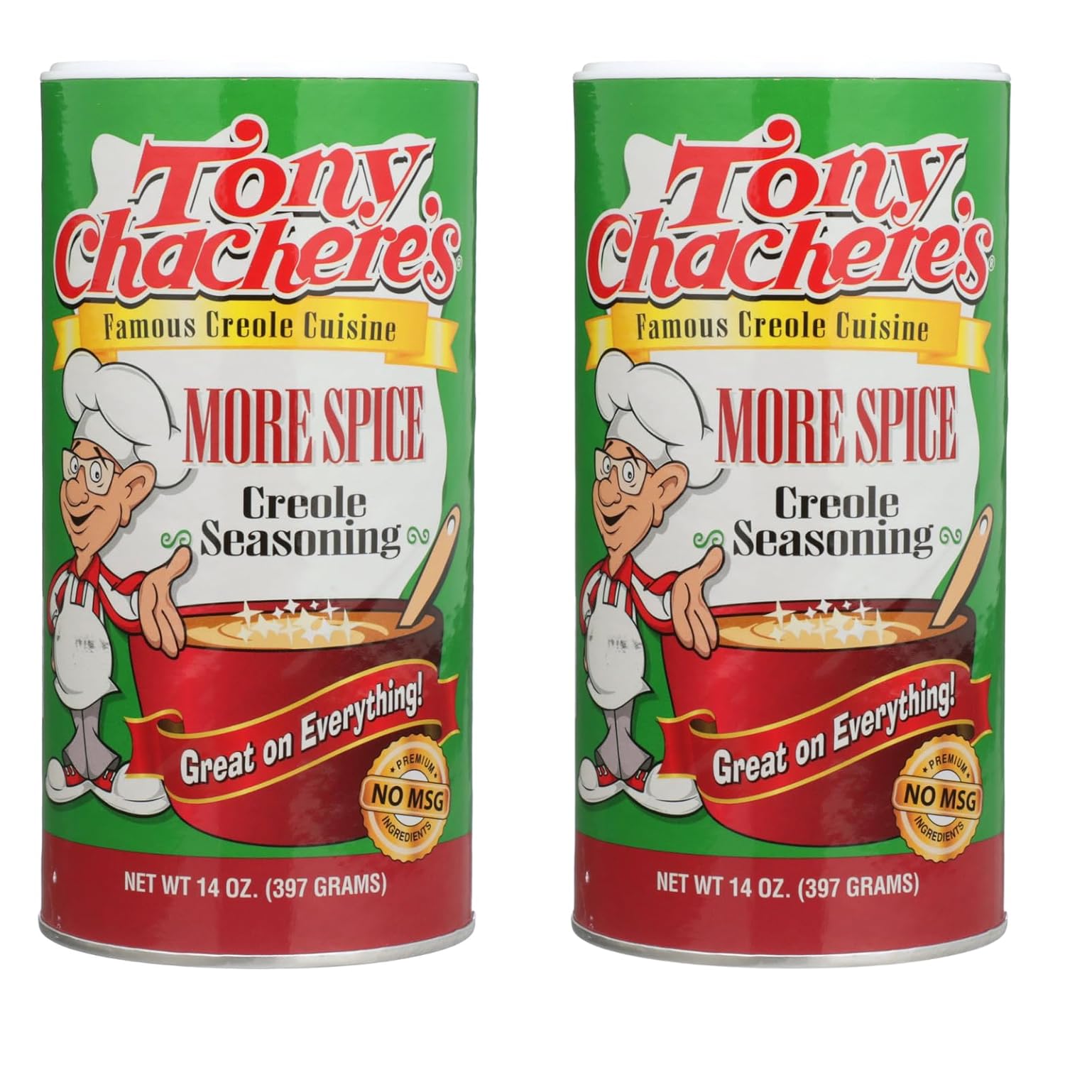 Tony Chachere's More Spice Creole Seasoning - 14 Ounce (2 Pack)