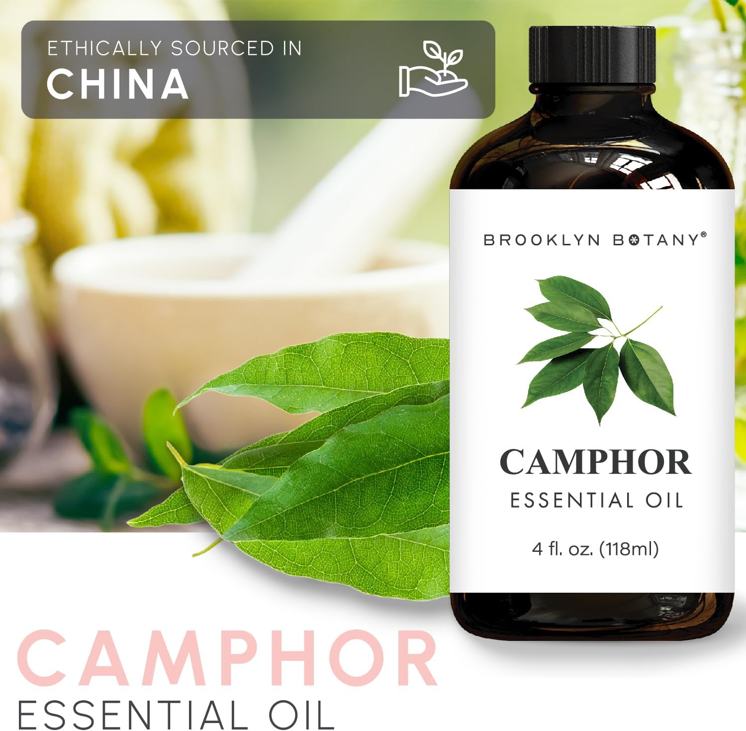 Brooklyn Botany Peppermint Essential Oil - Huge 4 Fl Oz - 100% Pure and Natural - Premium Grade with Dropper - for Aromatherapy and Diffuser