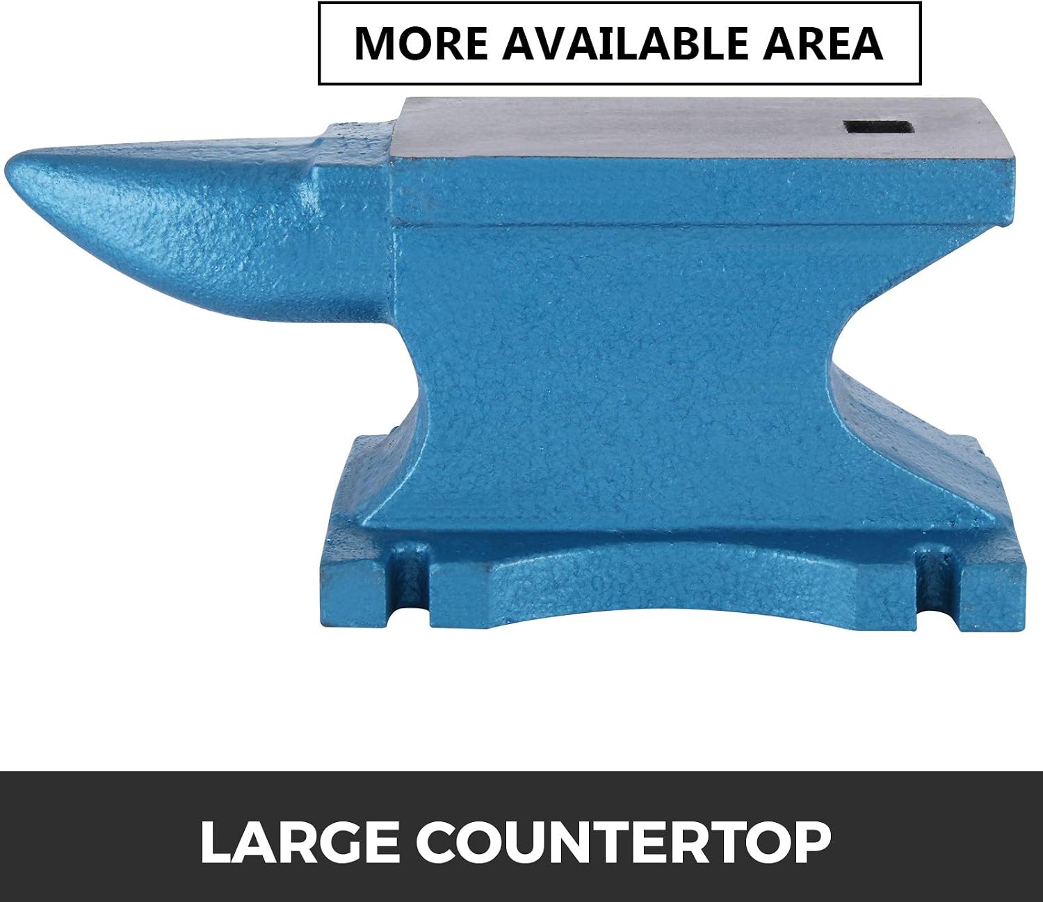 VEVOR Blacksmith Anvil 55 lbs (25 kg) Single Piece of Iron with Square Holes Ideal for Metalurgical and Blacksmiths in Metal Workshop and for