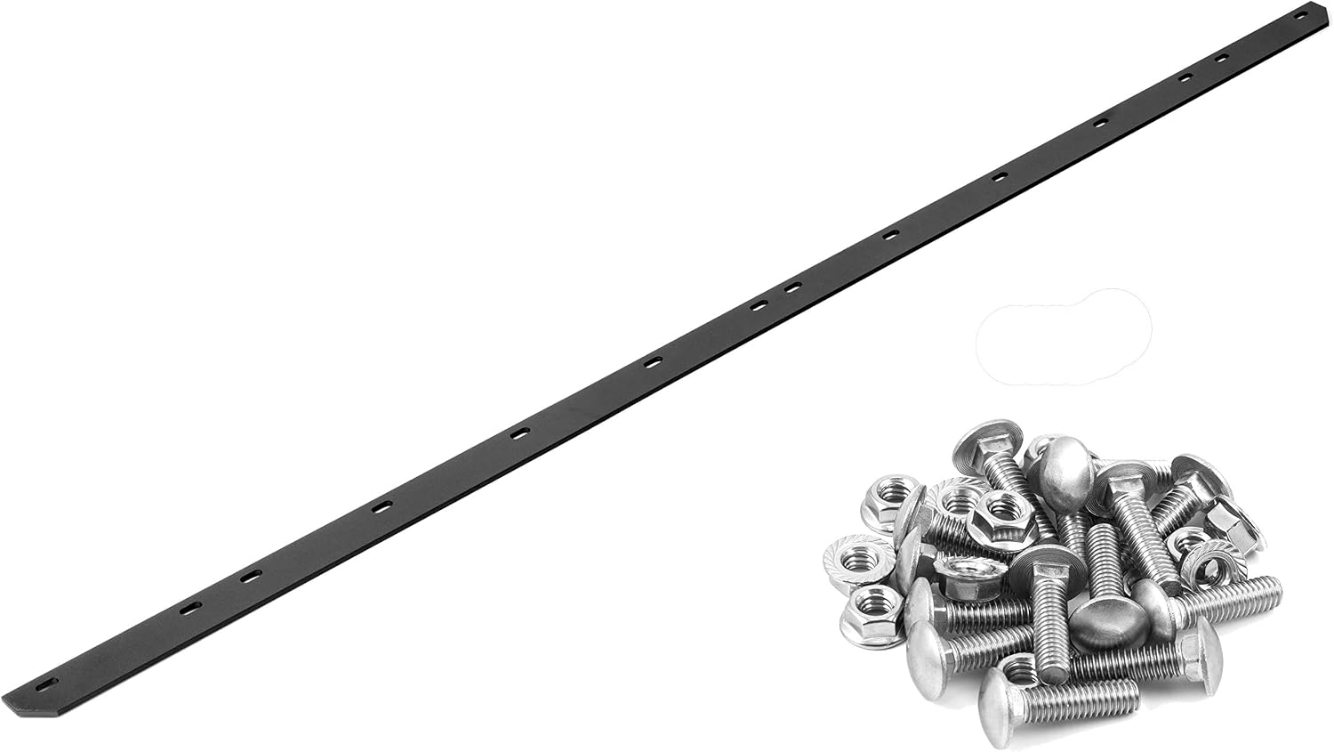 USA Made Heavy Duty 54" Snow Plow Blade Edge with Mounting Equipment | Wear Bar Cutting Edge Replacement | 4-6x Longer Life Than Factory Blade