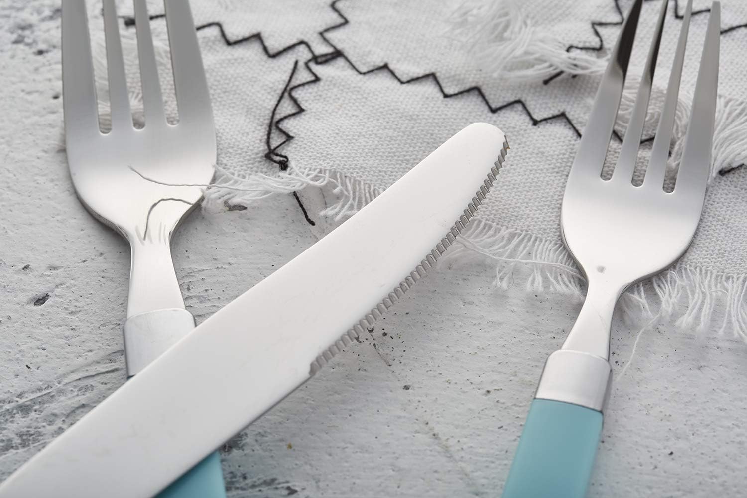 ANNOVA Silverware Set Stainless Steel Colorful Tableware Kitchen Flatware Set Utensils, Includes Dinner Knives, Forks, Spoons