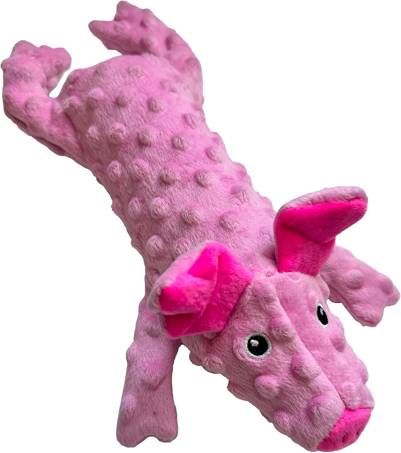SPOT Skinneeez Extreme Stuffers Frog - Stuffing Free Dog Toy With Squeaker & Rip Stop Mesh Lining for Durability - Insert Plastic Bottle for Extra Crunch, For Small to Medium Puppies & Dogs - 14in