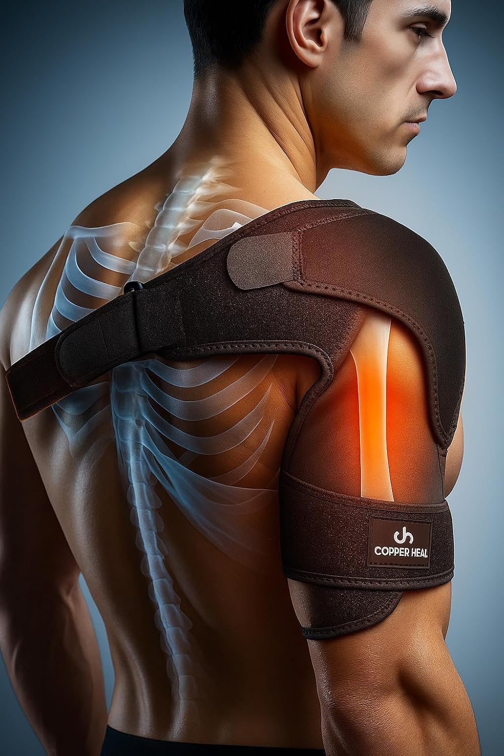 COPPER HEAL – Shoulder Adjustable Clamp Compression Sleeve for Men Women's Support