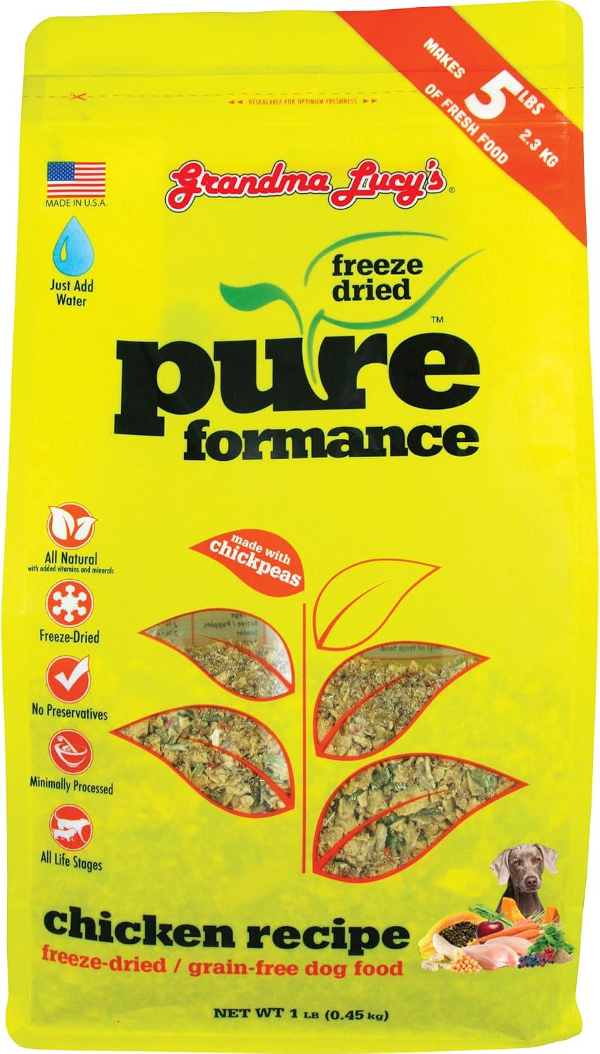Grandma Lucy's PUREformance Pre-Mix Dog Food, Grain Free and Freeze-Dried - 3Lb Bag