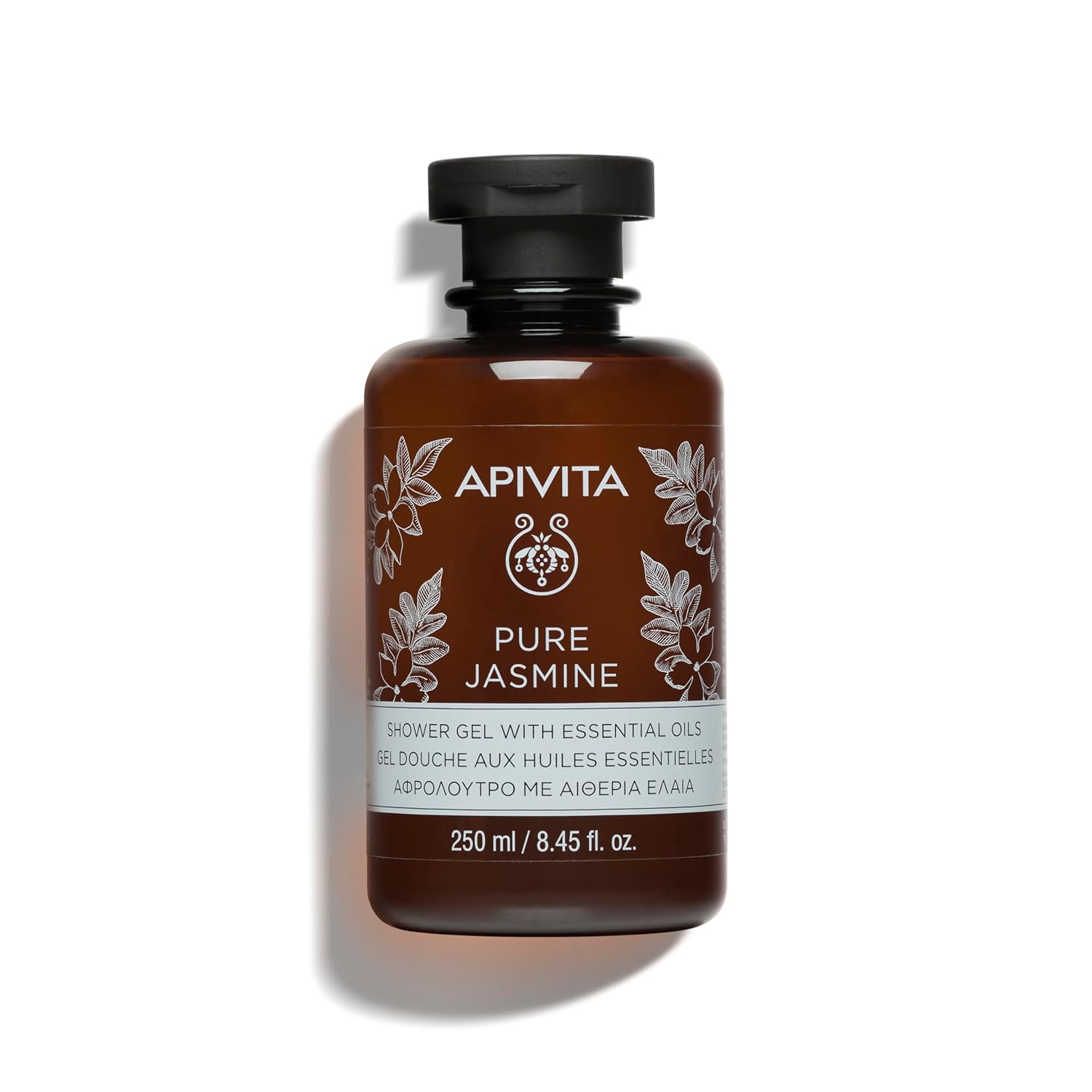 APIVITA Pure Jasmine Shower Gel | Gently Cleanses, Hydrates & Preserves Skin's Moisture with Jasmine & Propolis