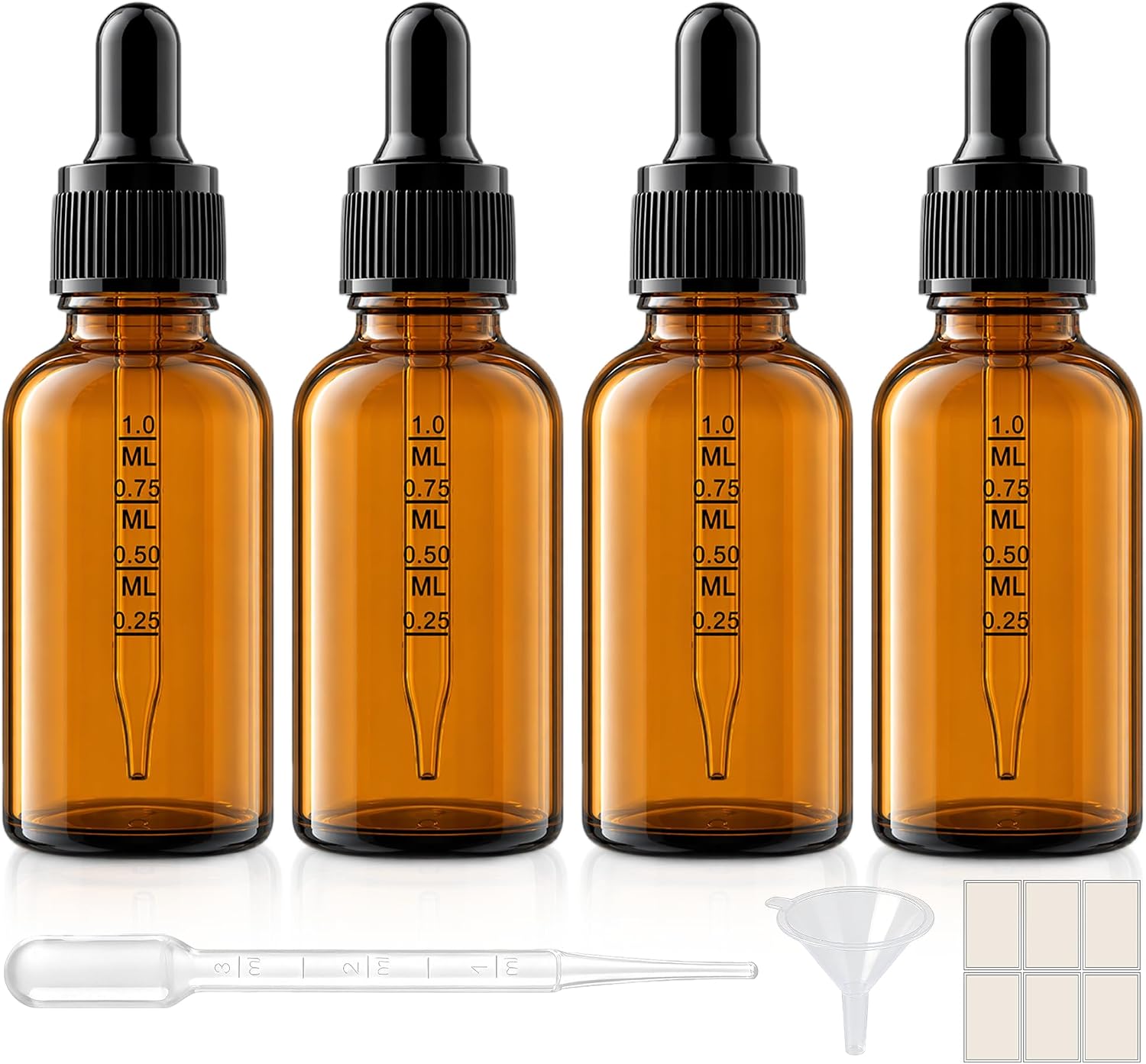 PrettyCare Glass Eye Dropper Bottles 99 Pack