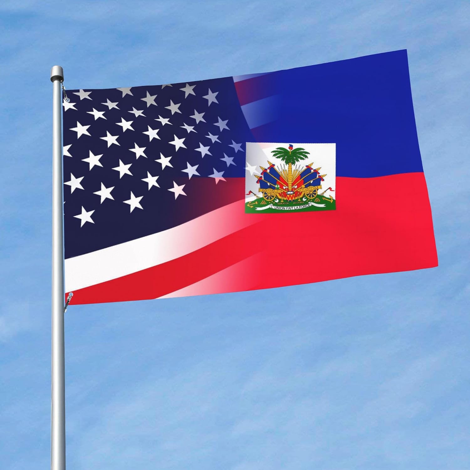 Nicaragua Nicaraguan And American Flag America USA 3x5 Ft Patriotic Banner Outdoor Indoor Decoration National Flags for Garden Car Yard Outside Decor
