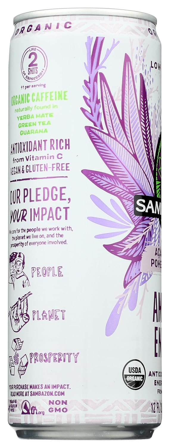 Sambazon Organic Low Calorie Amazon Acai Energy Drink, 12 Fl Oz