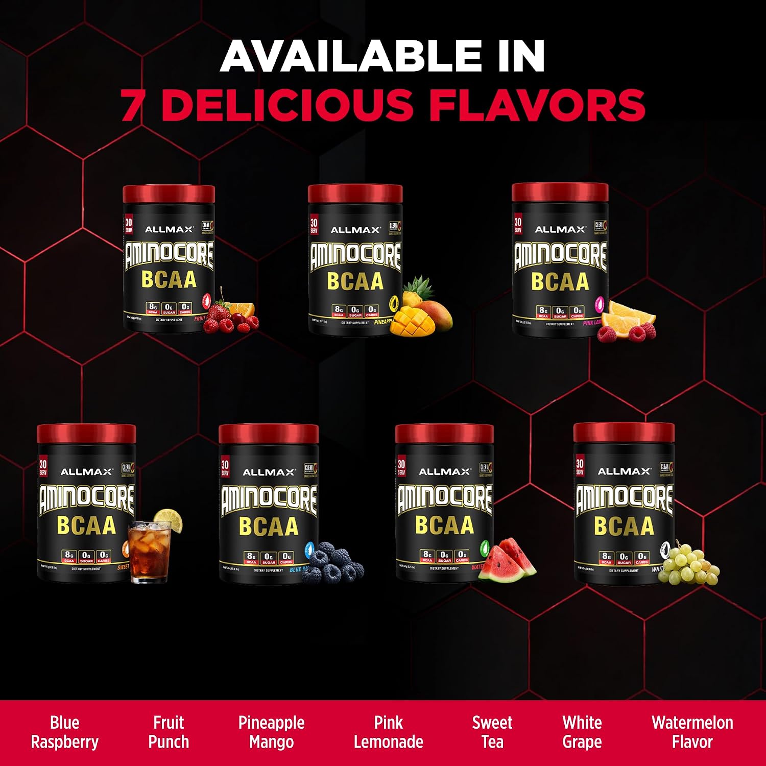 ALLMAX AMINOCORE BCAA Powder, Watermelon, 90 Servings, 1035 g