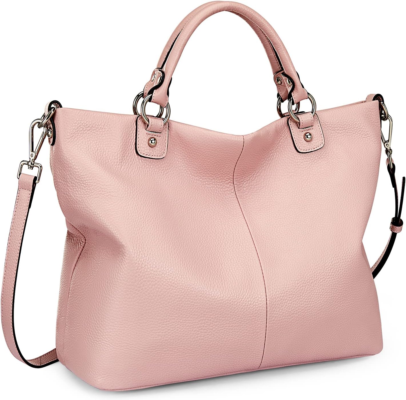 Kattee Genuine Leather Tote Purse for Women, Top Handle Satchel | Soft genuine leather tote with roomy storage and versatile carry for work, shopping, and travel.
