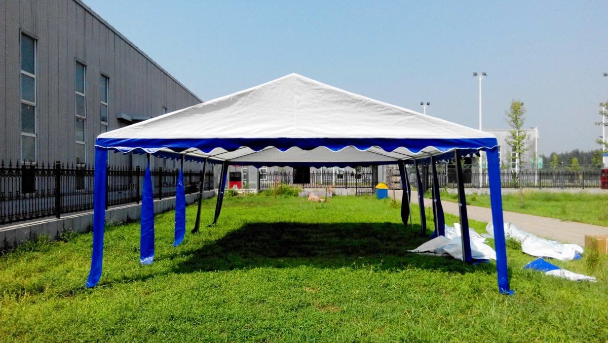 AMERICAN PHOENIX Party Tent 20x20 ft Heavy Duty Canopy Shelter for Wedding Event Fair with Fire Retardant Roof with Sidewalls and Windows White (20x20 - PE)