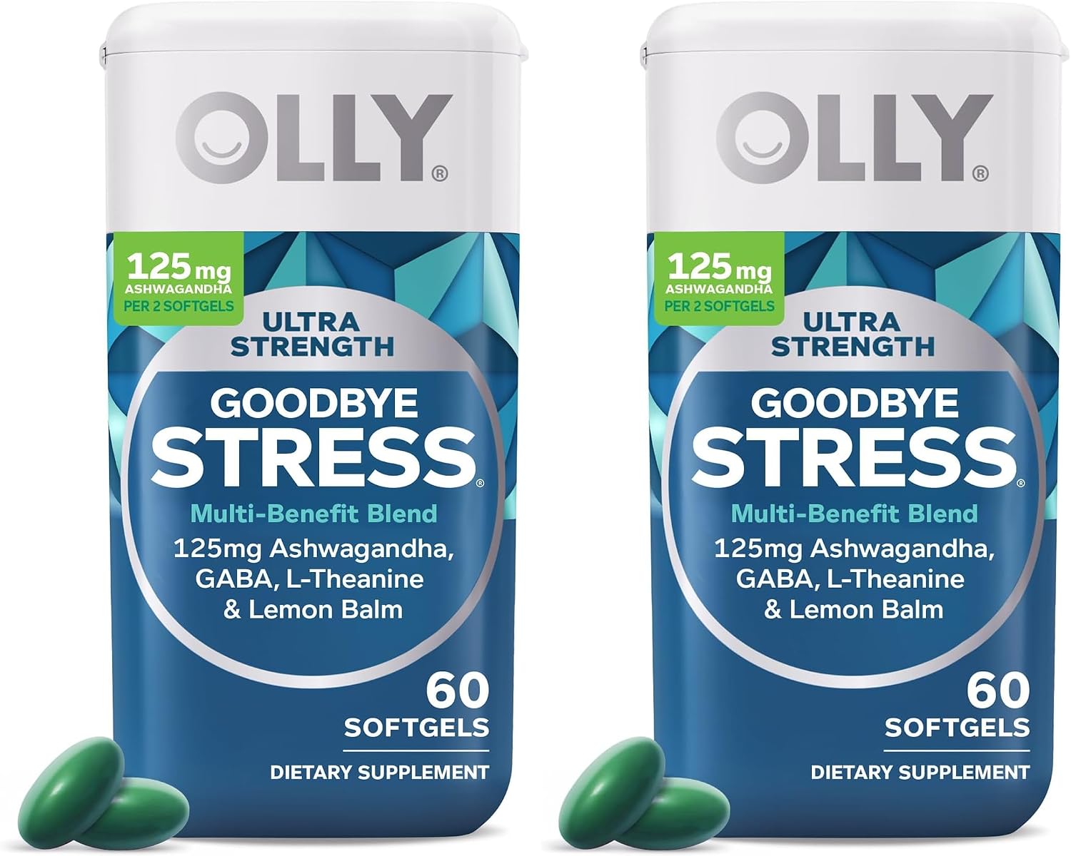 OLLY Ultra Strength Stress Softgels, Stress and Mood Support* - 60 Count