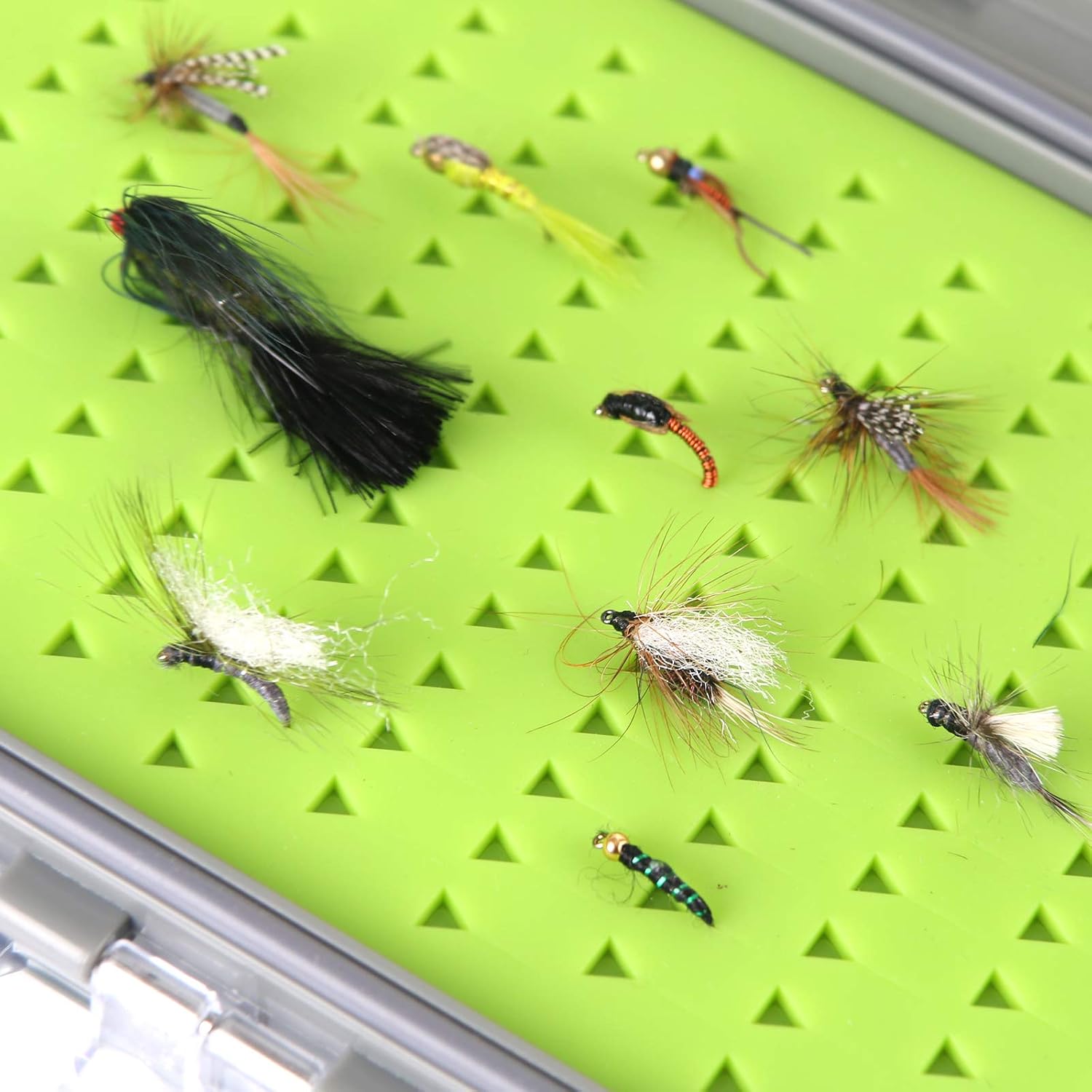 Maxcatch Waterproof Double-Sided Fly Box - Lightweight & Durable Fly Fishing Box with Clear Lid & Easy Grip Foam for Dry & Wet Flies Storage