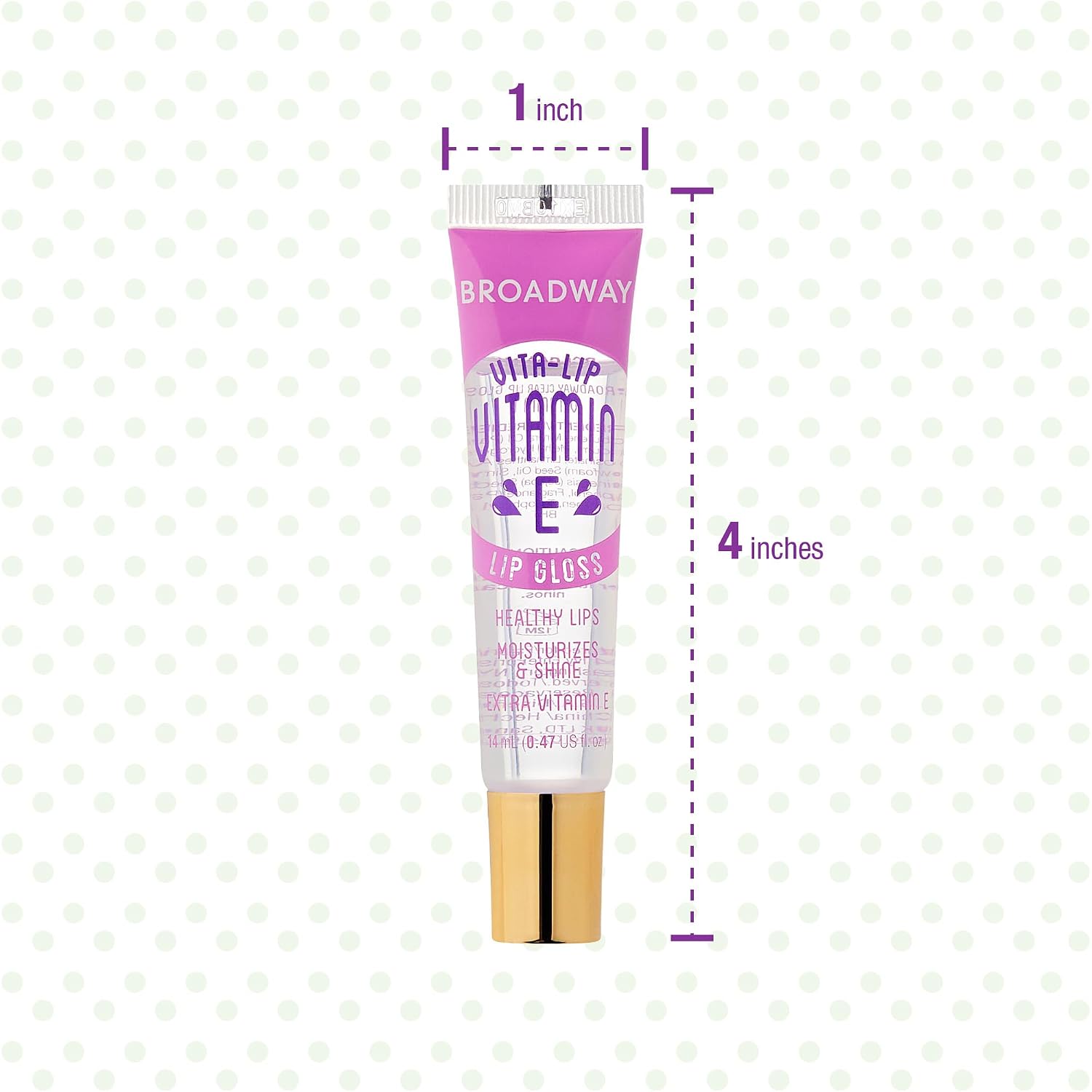 Ruby Kisses Broadway Vita-Lip Clear Lip Gloss (8 Pack), Ultra-Hydrating & Soothing Formula with Vitamins