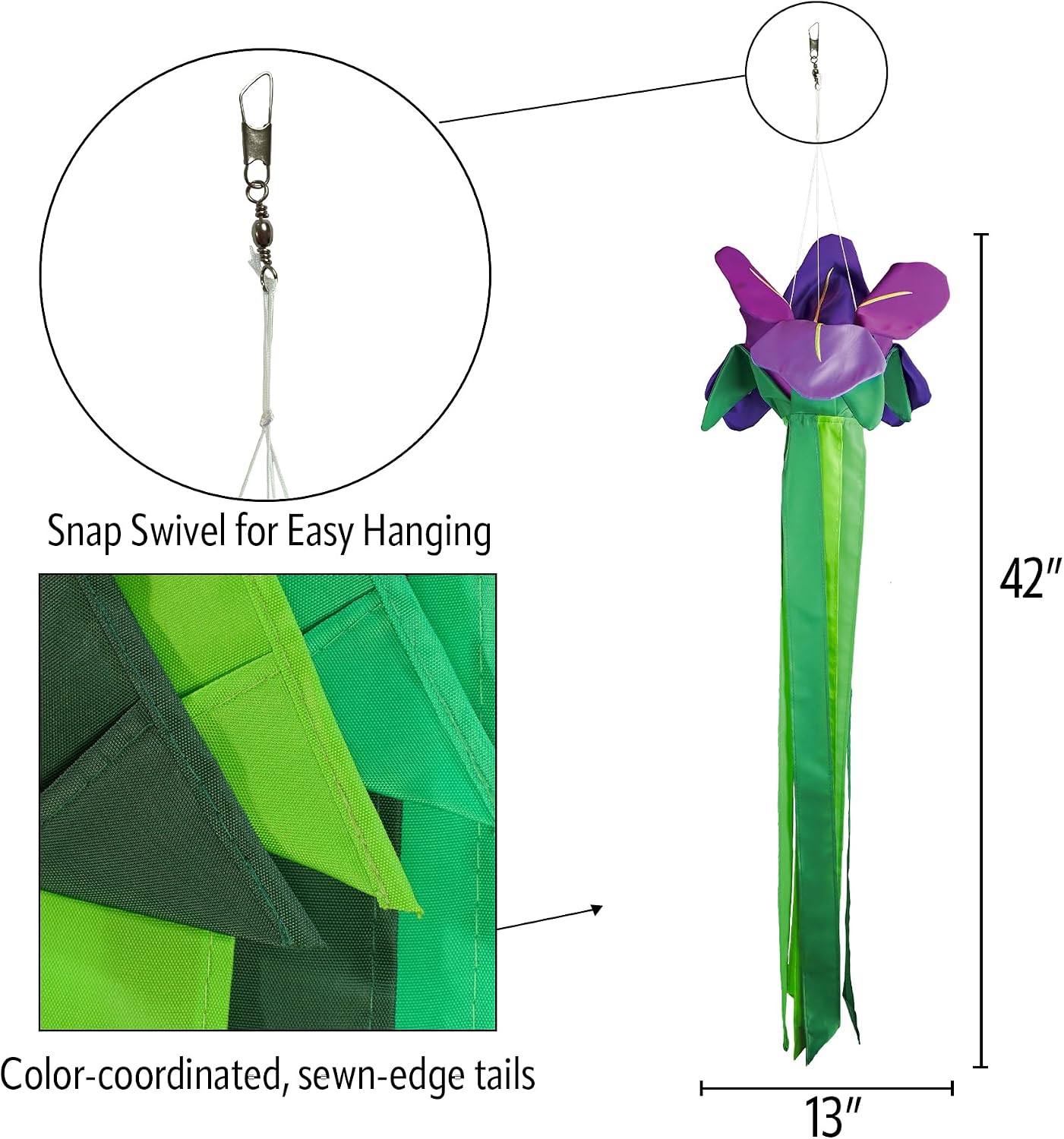 In the Breeze Spring Daffodil Windtail,15" W x 40" H x 15" D,4634