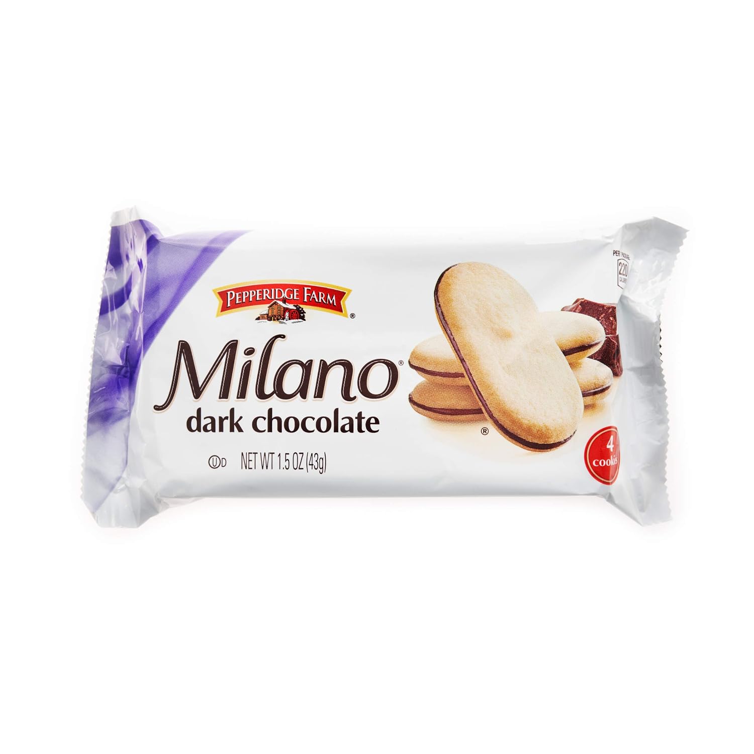Pepperidge Farm Milano Cookies, Dark Chocolate, 20 Packs Tub, 2 Cookies Per Pack
