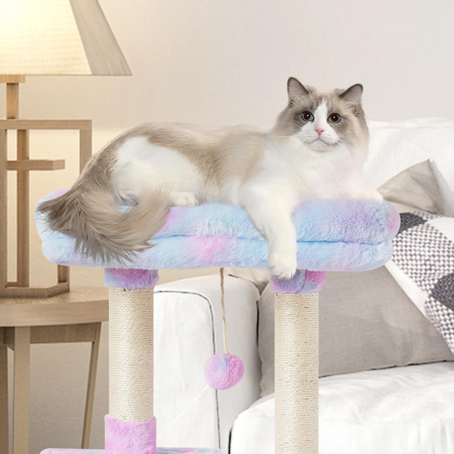 Cute Cat Tree Kitten Cat Tower Condo Cat Furniture Sisal Scratching Posts G