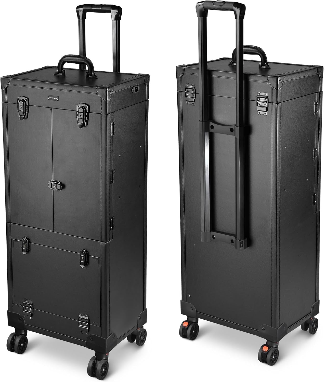 BYOOTIQUE Rolling Makeup Case with Lighted Mirror Hairstylist Station Salon