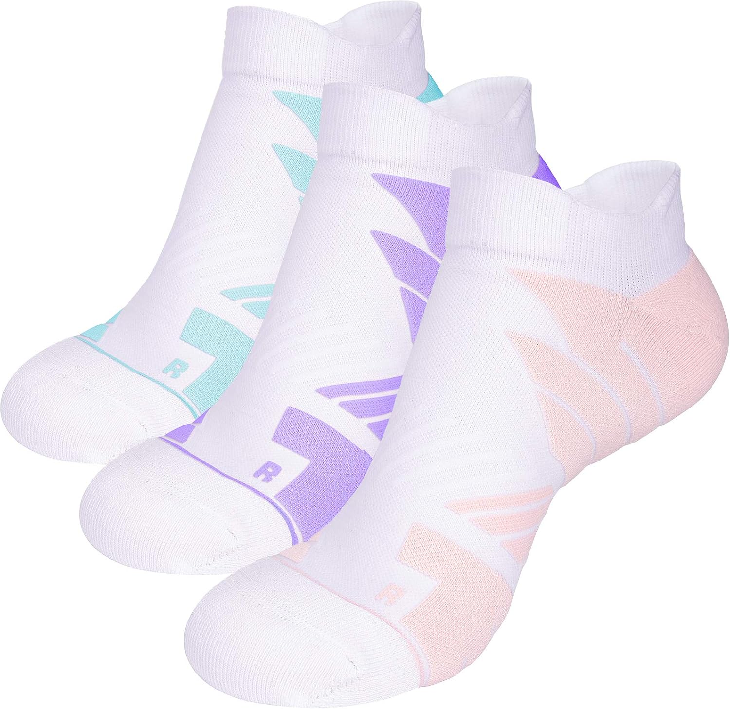 Hylaea Unisex Coolmax No Show Athletic Running Socks, Cushioned No Blisters