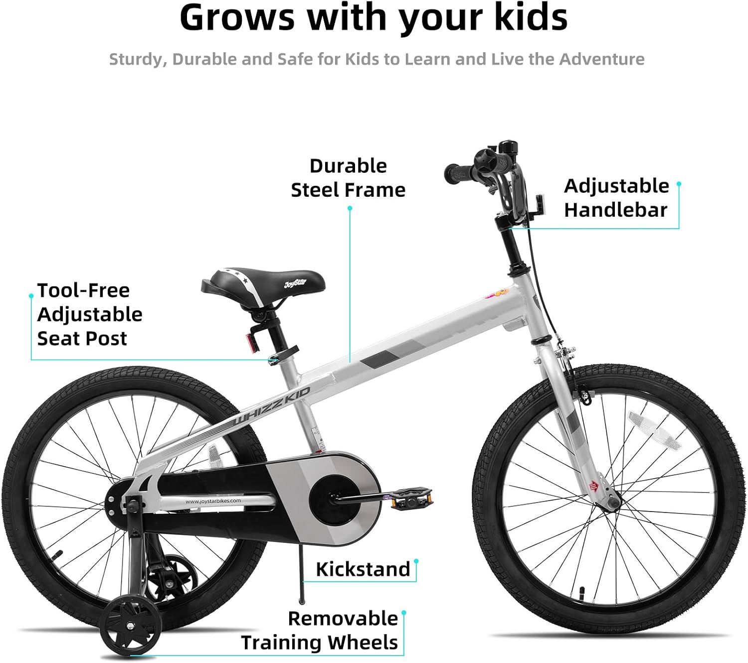 JOYSTAR Whizz 12-20" Kids Bike for Toddler & Kids Ages 2-10Y