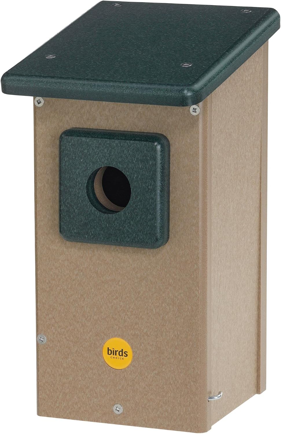 Birds Choice Ultimate Bluebird House, 1.5" Hole | Taupe & Blue | Durable Recycled Plastic Nesting Box, Weather-Resistant for Backyard Bluebirds, 11in x 8.5in x 12.625in