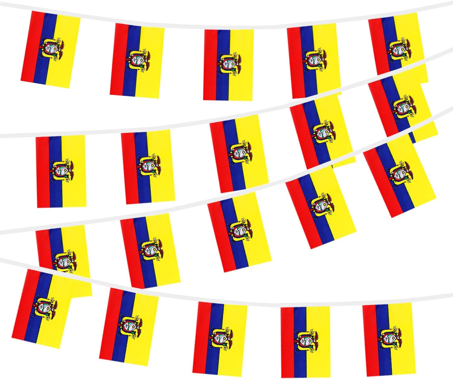 Nicaragua String Flags Banner Mini Small Nicaraguans Flag Bunting Patriotic Hanging Decor,National Holiday, Sports Game, Fiesta & Themed Party,18 Feet 20 Flags