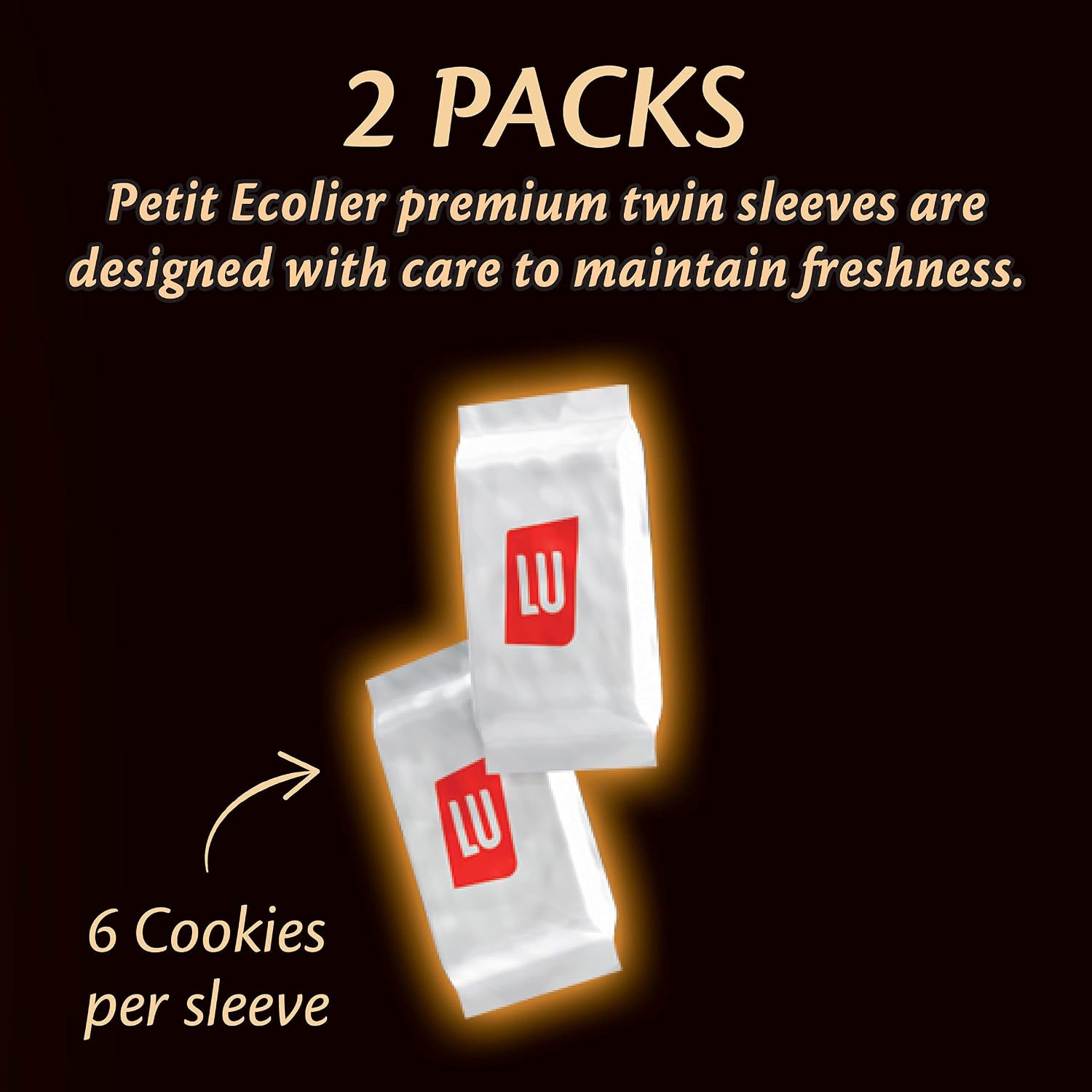 Lu Petit Ecolier European Milk Chocolate Biscuit Cookies, 5.29 oz | 6 Cookies Per Pack, Individually Wrapped