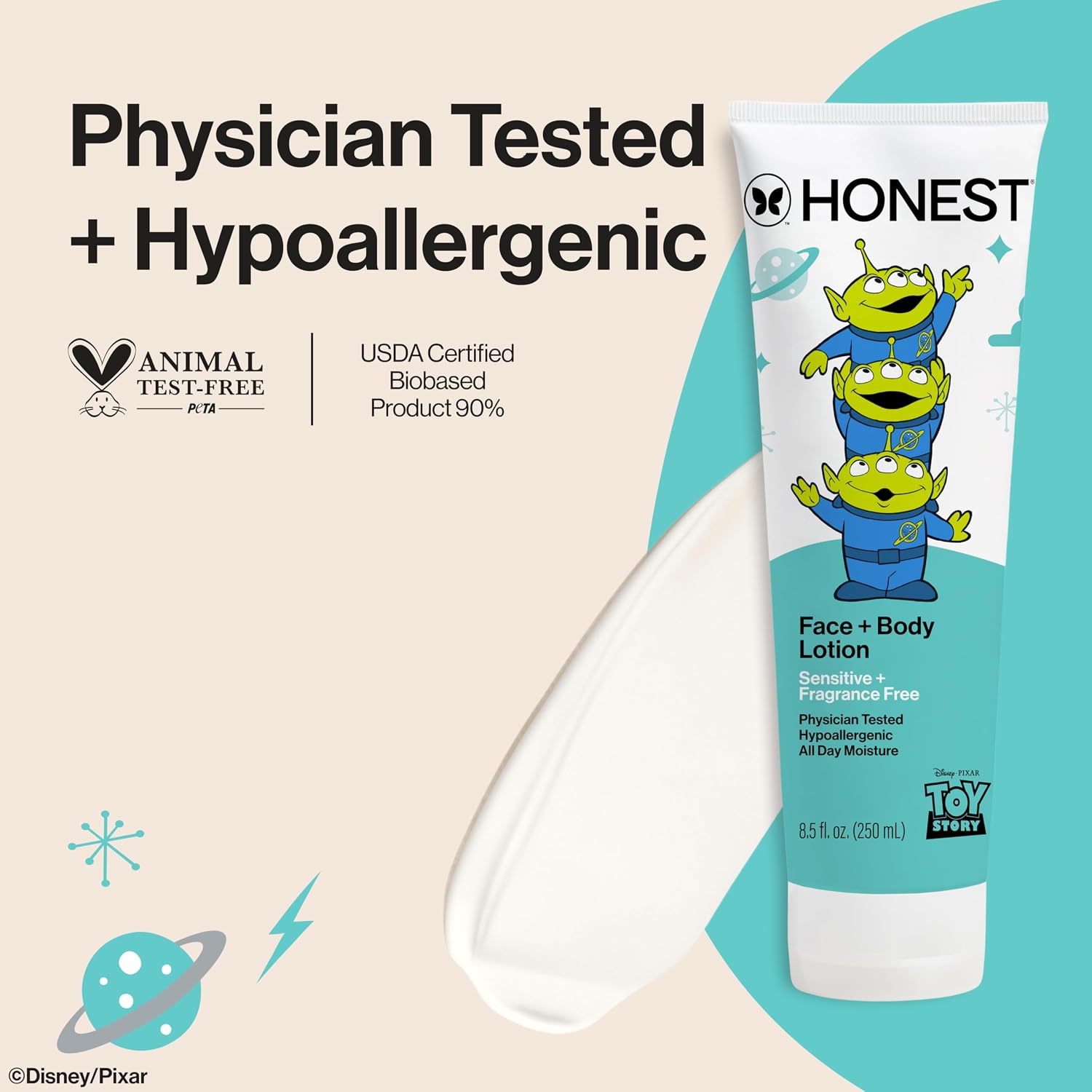 The Honest Company Face and Body Lotion, Fragrance-Free, 8.5 fl oz