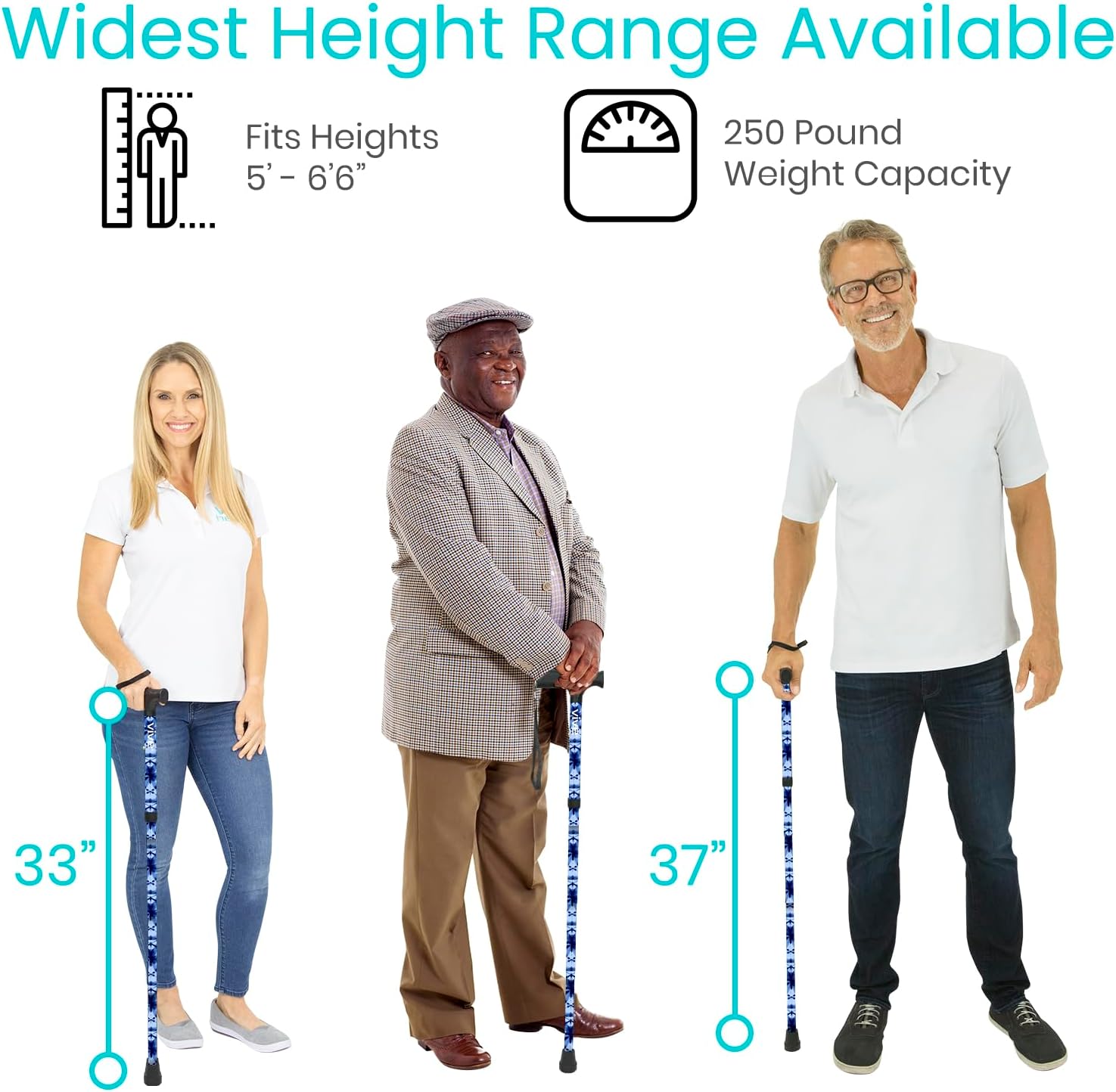 Vive Folding Cane - Foldable Walking Cane for Men, Women - Fold-up, Collapsible, Lightweight, Adjustable, Portable Hand Walking Stick - Balancing Mobility Aid - Sleek, Comfortable | Lightweight, Adjustable, Portable Hand Stick Balancing Mobility Aid Slee…
