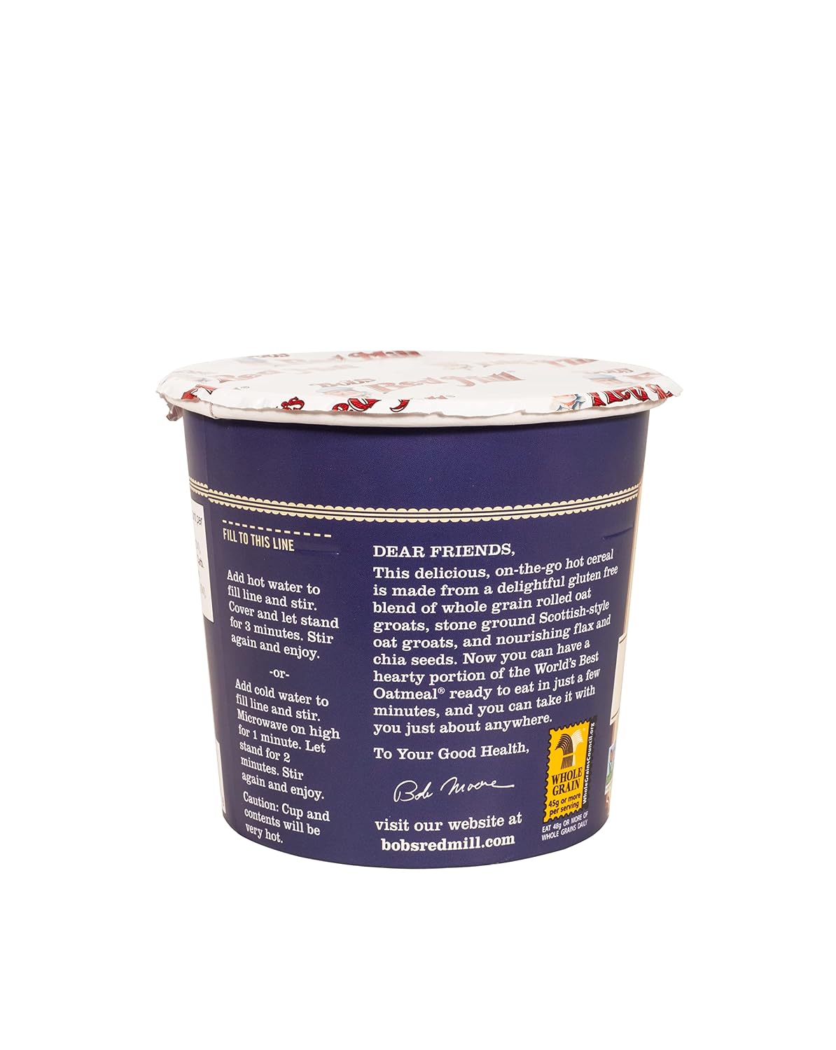 Bob's Red Mill GF Oatmeal Cup, Maple & Brown Sugar, 2.15 Ounce Cup (Pack of 12) - Non GMO, Whole Grain, Kosher
