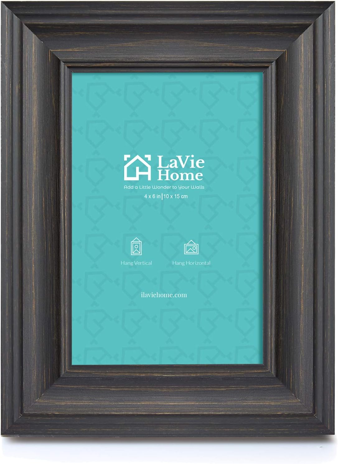 LaVie Home 8x8 Picture Frames (1 Pack, Gold) Square Photo Frame Set with High Definition Glass for Wall Mount & Table Top Display