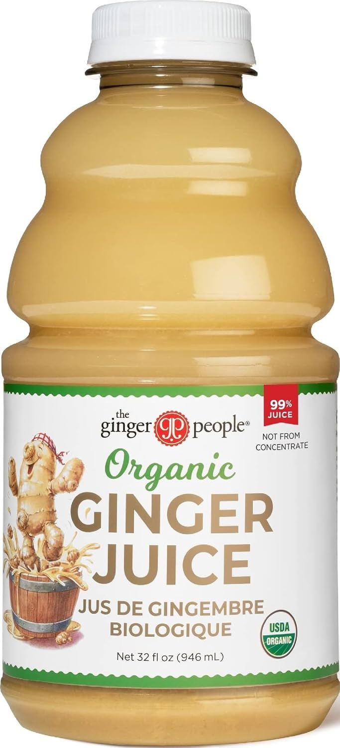 Organic Turmeric Juice, 99% Pure Turmeric Juice by The Ginger People – Drug Free Support, Non-GMO, Premium Quality, 32 Fl oz Bottle (Pack of 1)