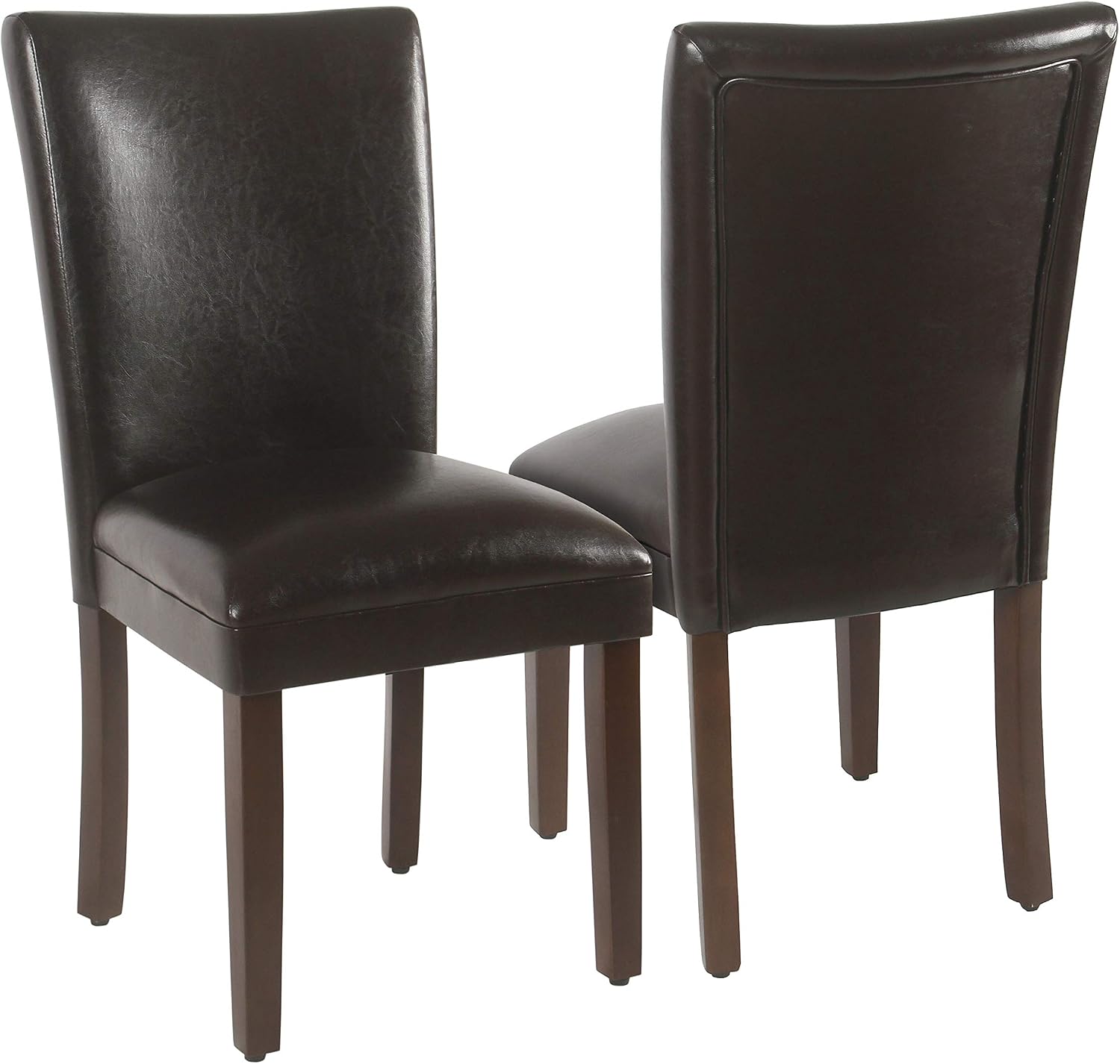 Homepop Home Decor | Classic Upholstered Parsons Dining Chairs | Set of 2 Accent Dining Chairs with Nailhead Trim, Natural Linen