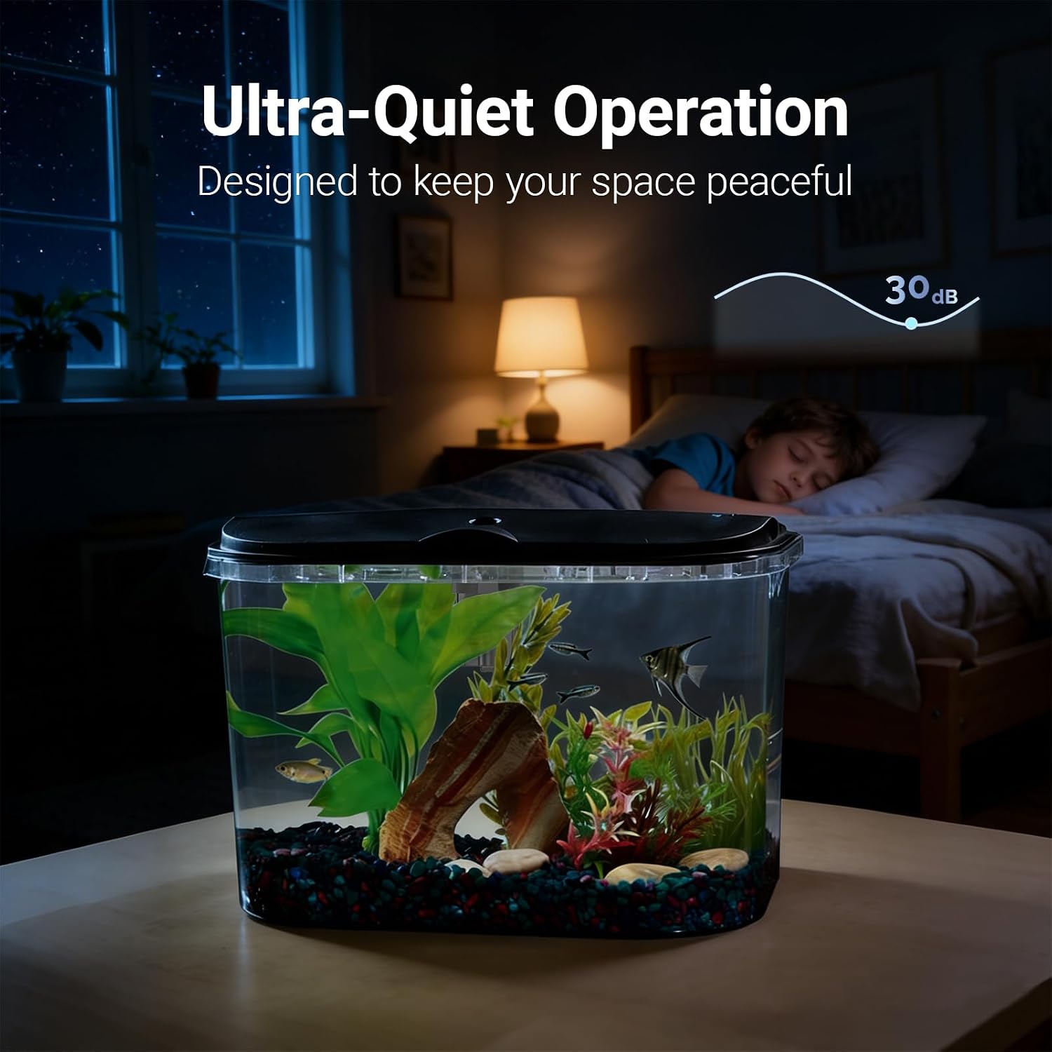 Koller Products 5-Gallon Aquarium Kit with LED Lighting and Power Filter, Ideal for a Variety of Tropical Fish