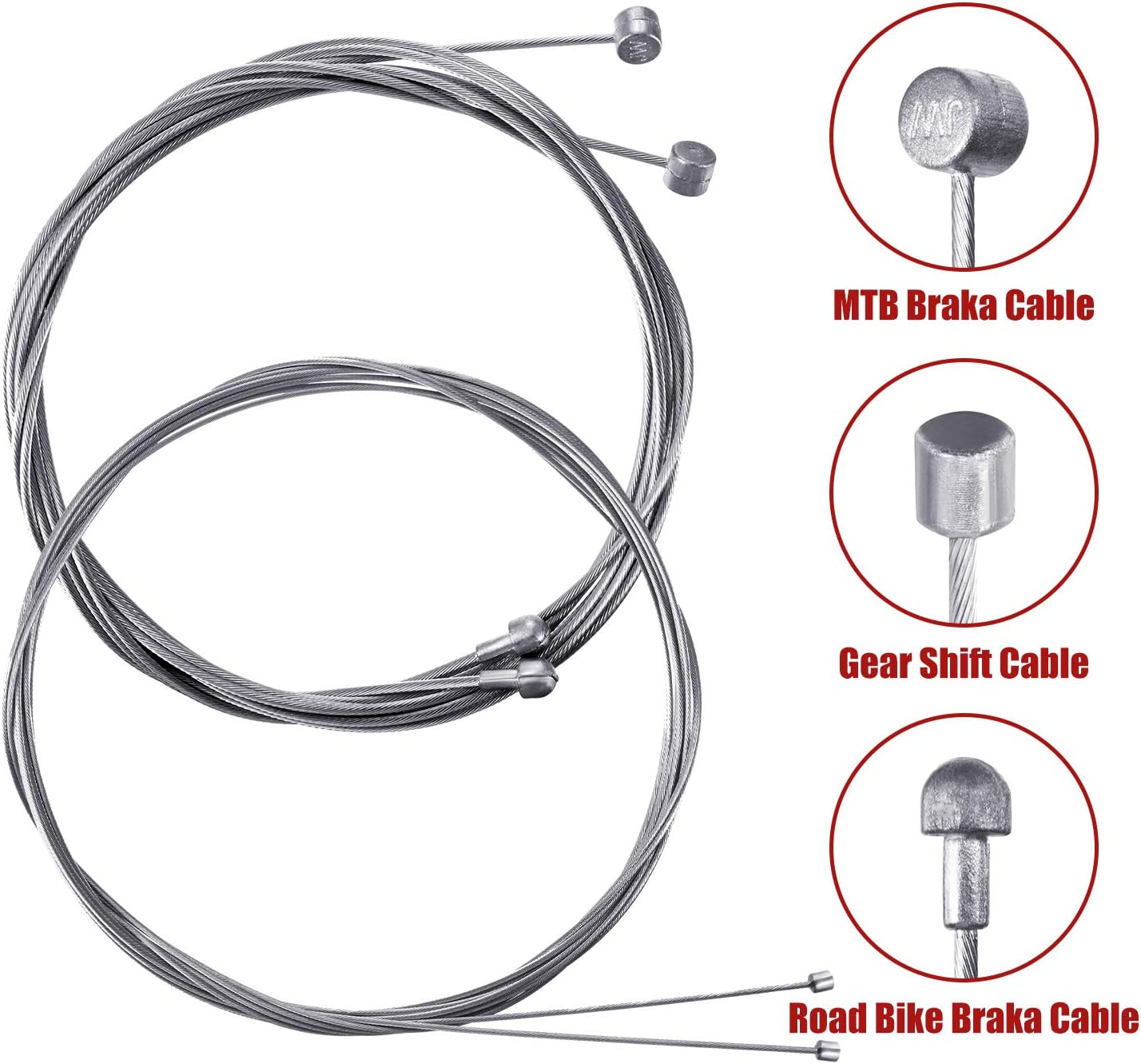 Boao Universal Bike Brake Cable Kit Bicycle Cable Housing Set