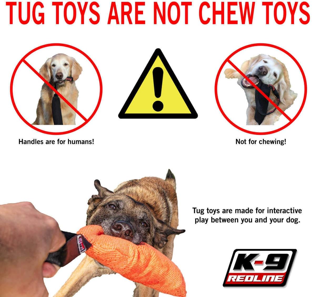 Redline K9 Bundle of 3 Jute Tug Toys 3" x 8" with 1 Handle