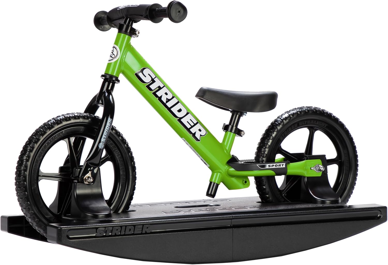 Strider Sport 2-in-1 Rocking Bike, Ages 6 Months–4 Years | For 12 Model, Converts Baby Rocking Toy to Toddler Balance Bike, Tool-Free Adjustments, Wide and Stable Base, Durable Plastic