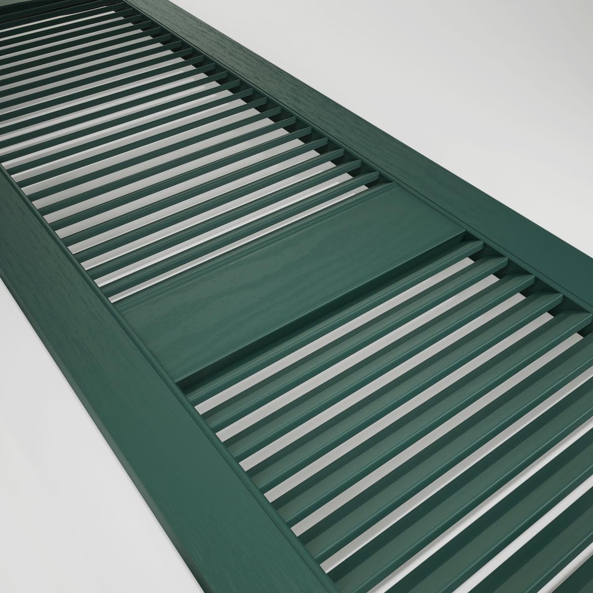 14 1/2"W x 60"H EverColor Open Louver Exterior Vinyl Shutters, w/Installation Shutter-Lok's & Matching Screws (Per Pair), Black