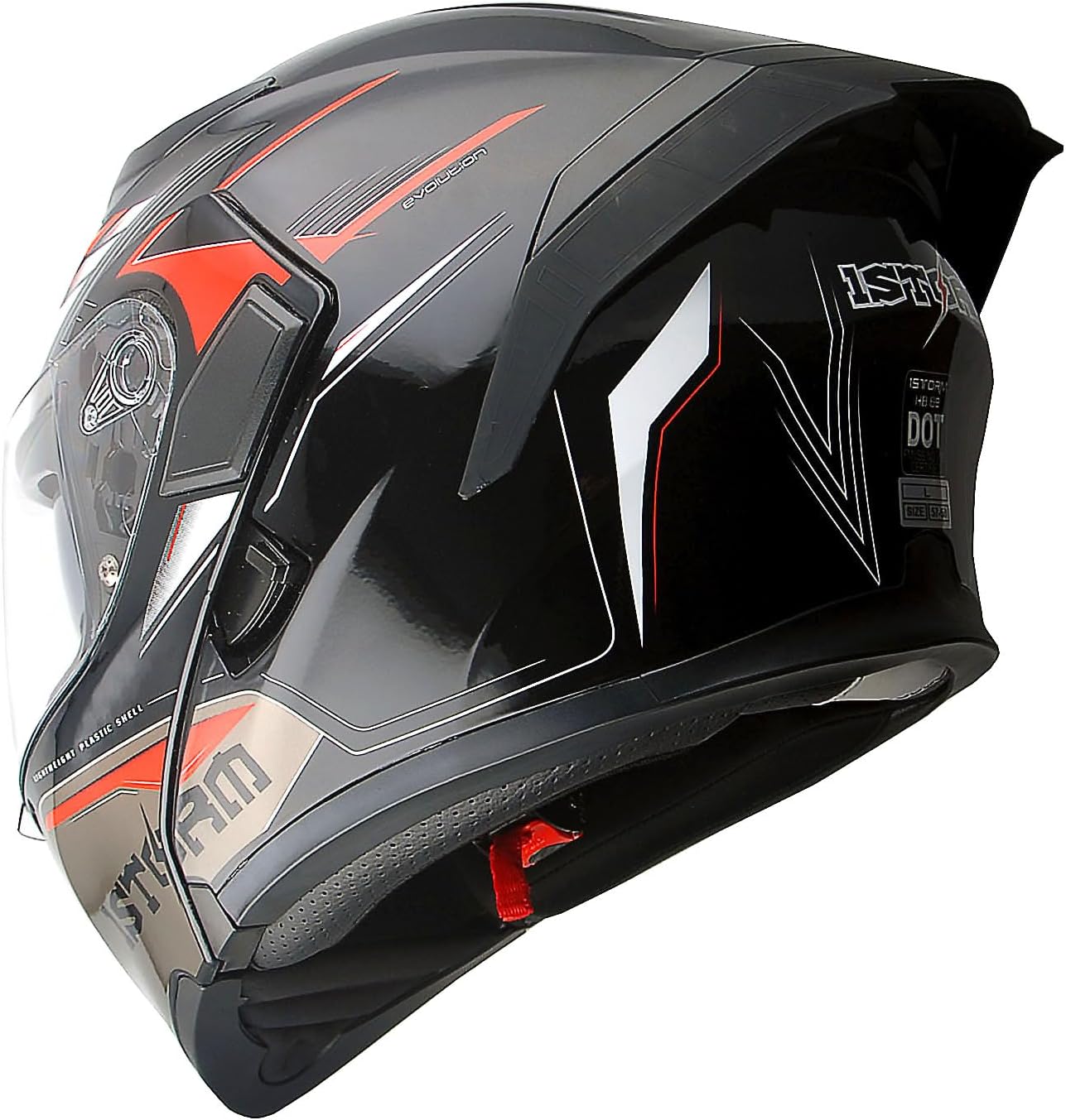 1Storm Motorcycle Modular Full Face Helmet Bike Flip up Dual Visor Sun Shield: HB89 Matt Black