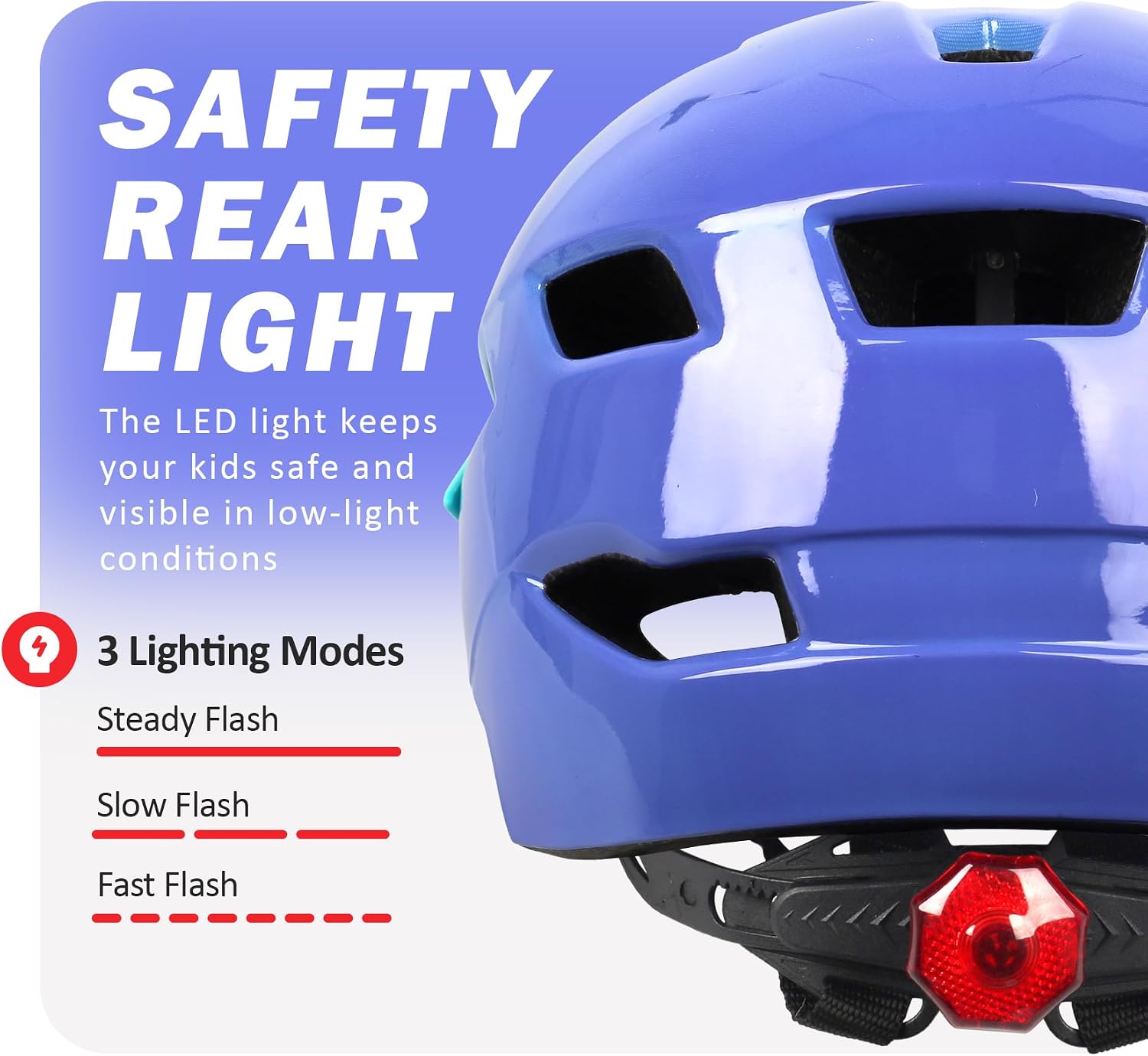 Kids Bike Helmet, Toddler Youth Helmet for Boys Girls, Ages 3-5, 5-8, 8-14