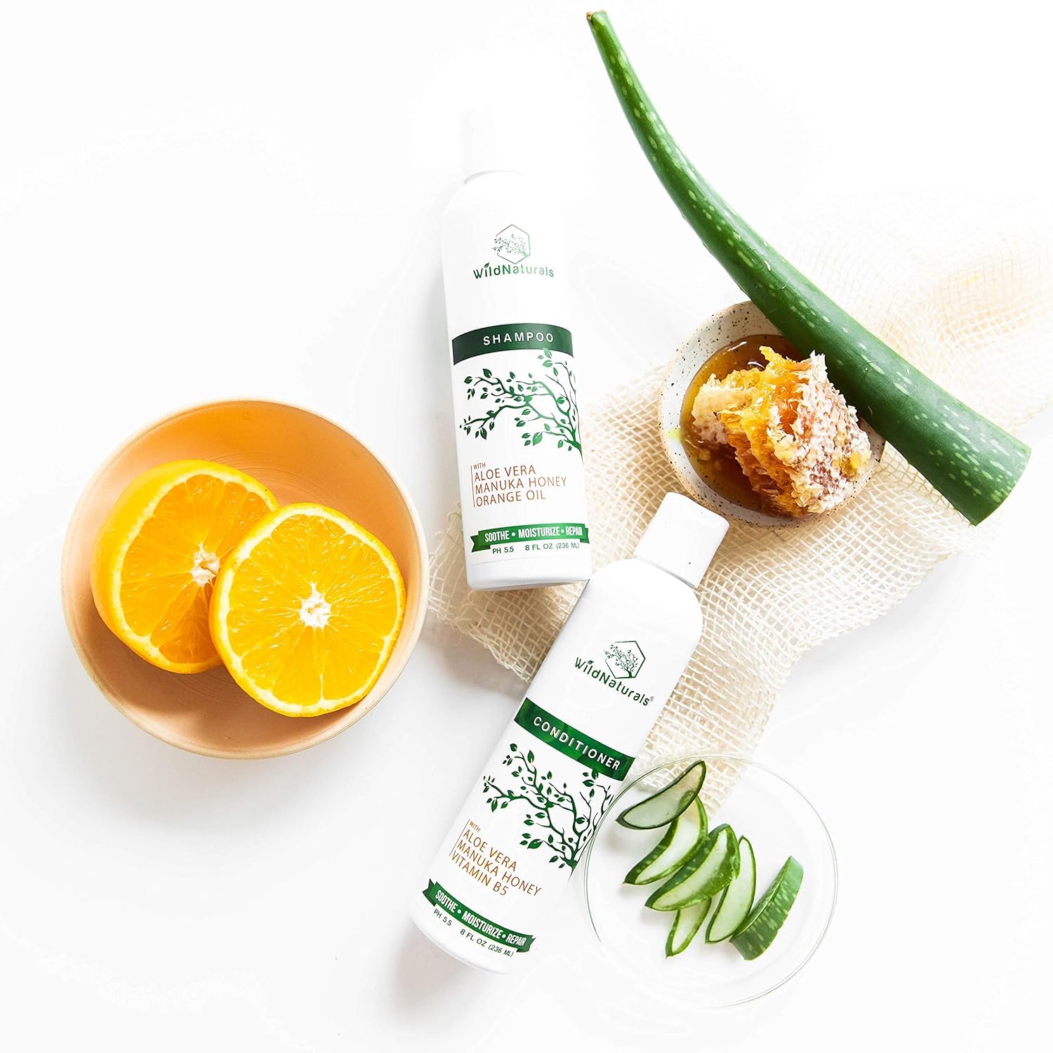 Natural Hydrating Conditioner for Dry & Itchy Scalp - Sulfate Free Dandruff Moisturizing Conditioner with Aloe Vera & Manuka Honey - for Oily Hair & Curly hair - Help Hair Growth with Coconut Oil