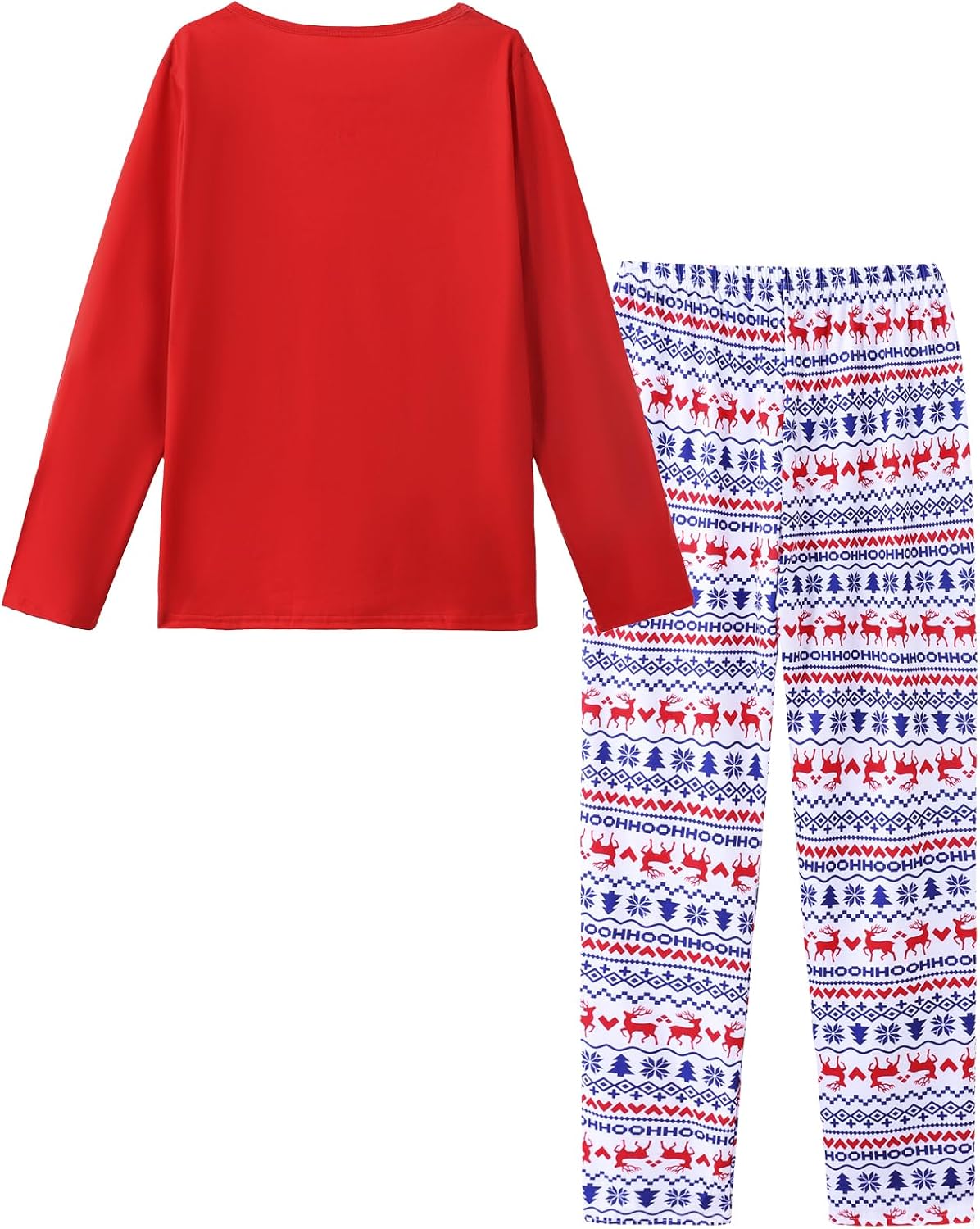 HONG HUI Women Pajamas Set Soft Christmas Pjs Holiday Loungewear Set Long Sleeve Top With Pants,S-3XL