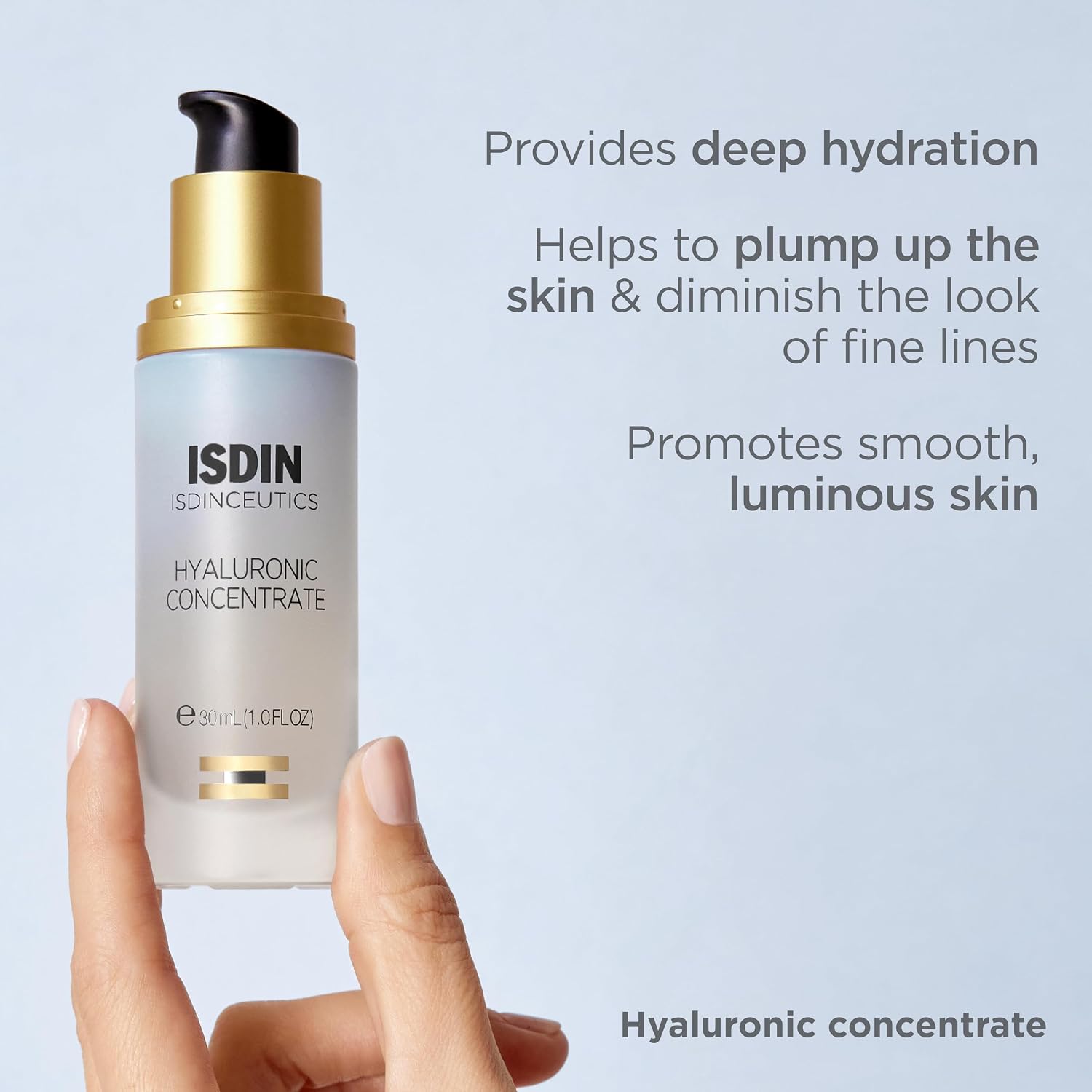 ISDIN Isdinceutics Hyaluronic Concentrate Hydrating Face Serum, 1 fl oz